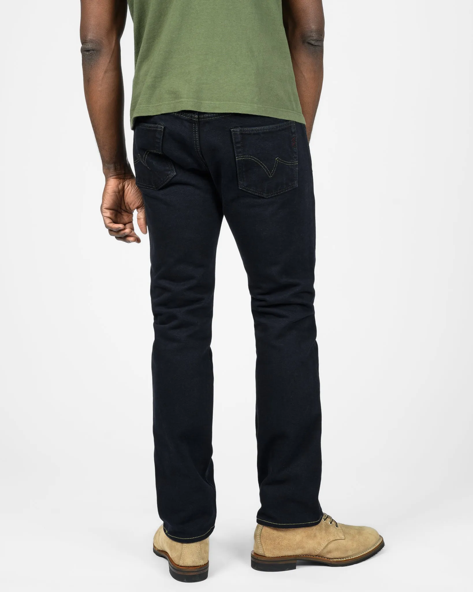 21oz Selvedge Denim Slim Cut Jeans - Indigo Overdyed Black sold by Iron Heart product image thumbnail 3