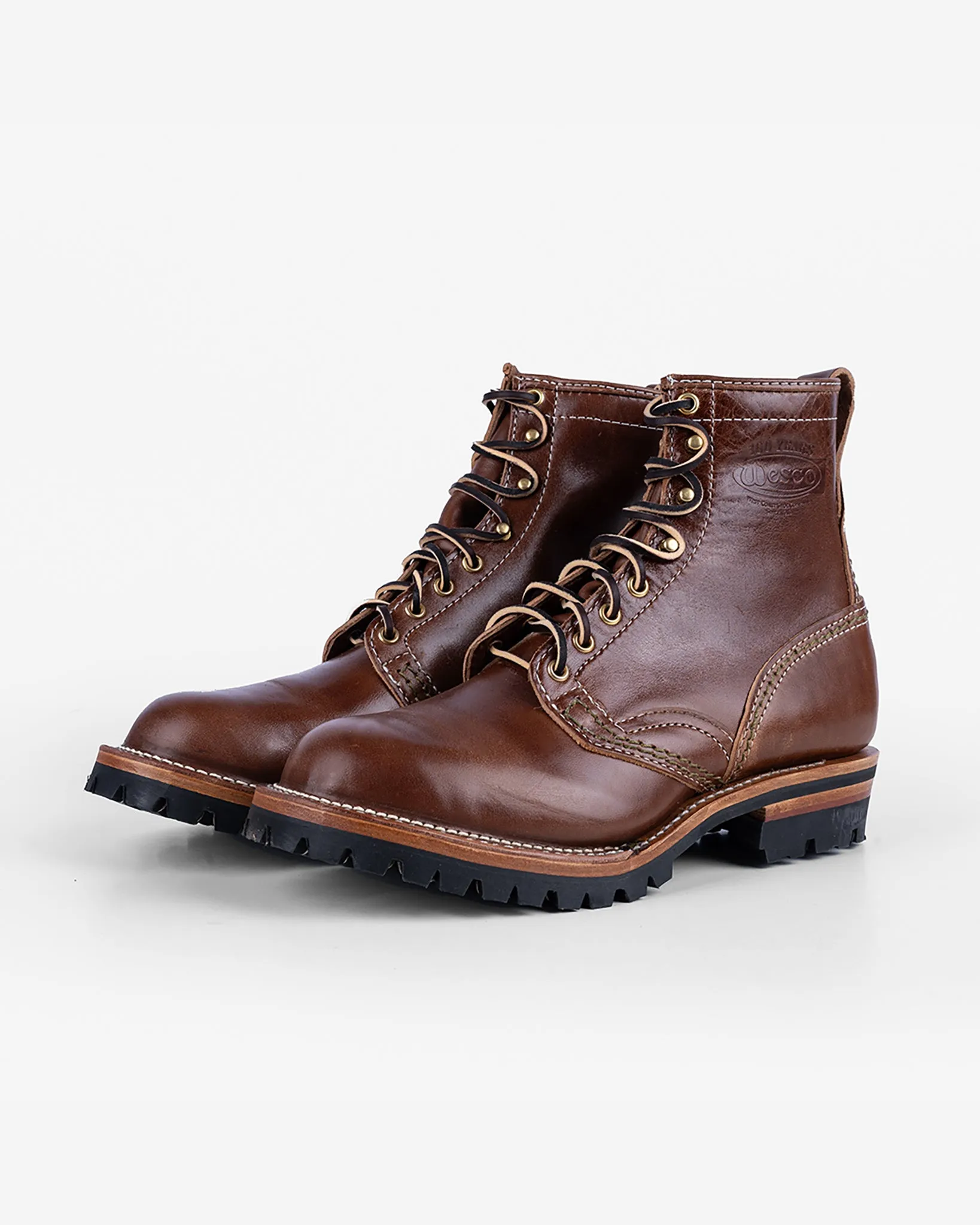 Iron Heart Int'l x Wesco® - 8" Maryam Horsehide Jobmaster® Boot - Brown sold by Iron Heart