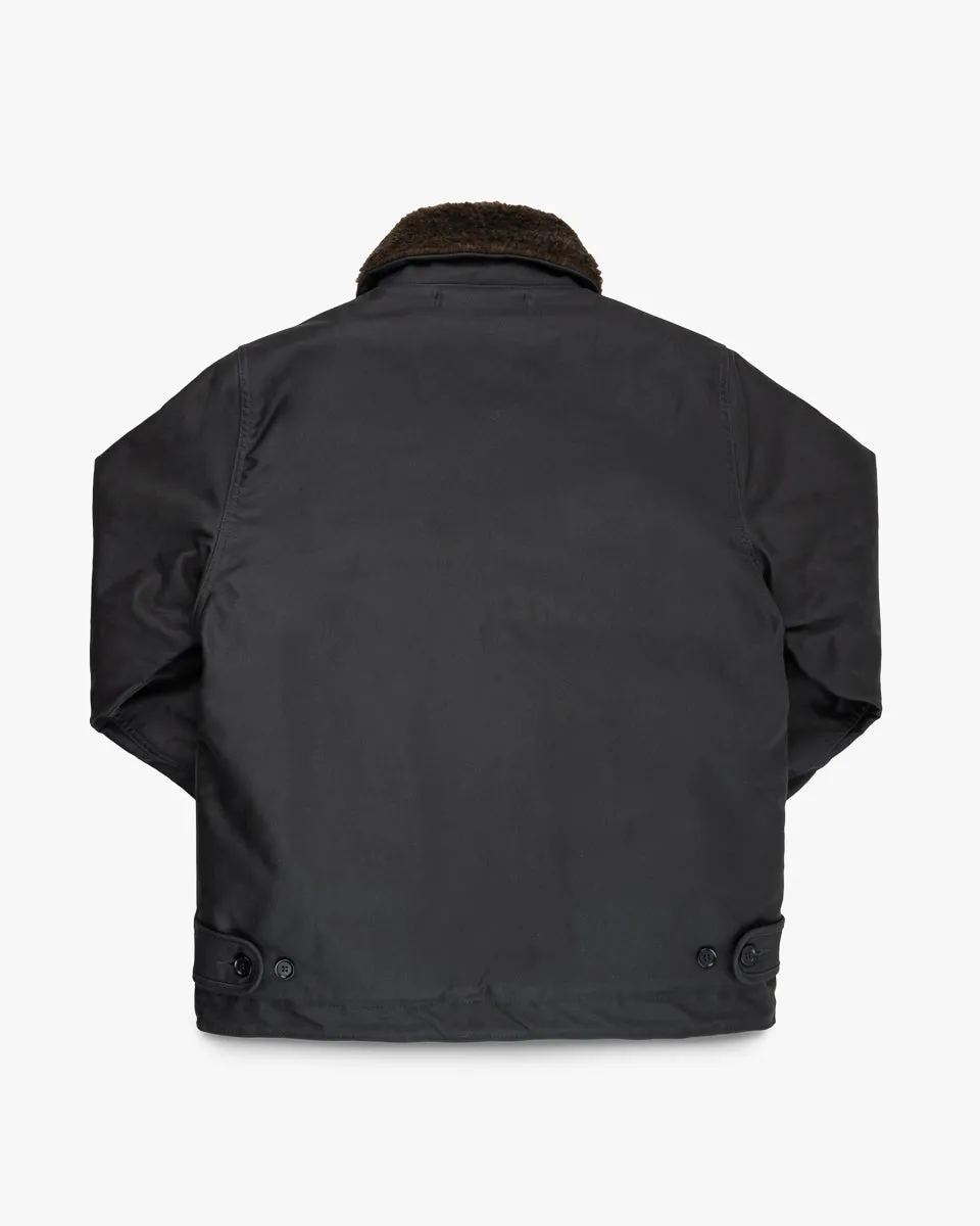 Oiled Whipcord N1 Deck Jacket - Black sold by Iron Heart product image thumbnail 5