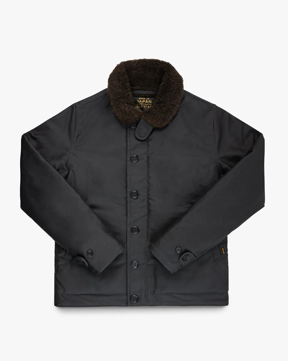 Oiled Whipcord N1 Deck Jacket - Black sold by Iron Heart