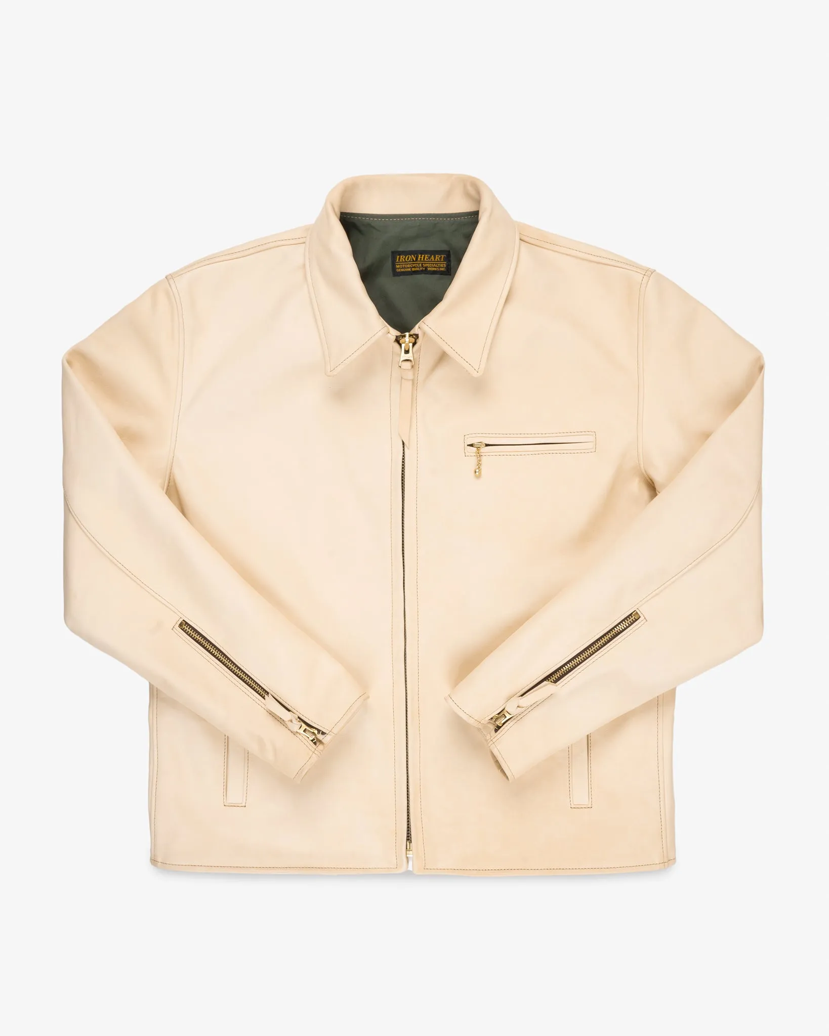 Iron Heart x Simmons Bilt Horsehide Jacket - The Bareback - Natural sold by Iron Heart