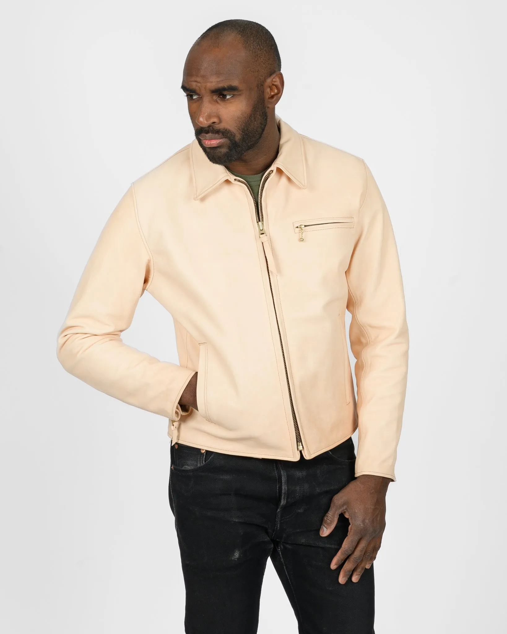 Iron Heart x Simmons Bilt Horsehide Jacket - The Bareback - Natural sold by Iron Heart product image thumbnail 3