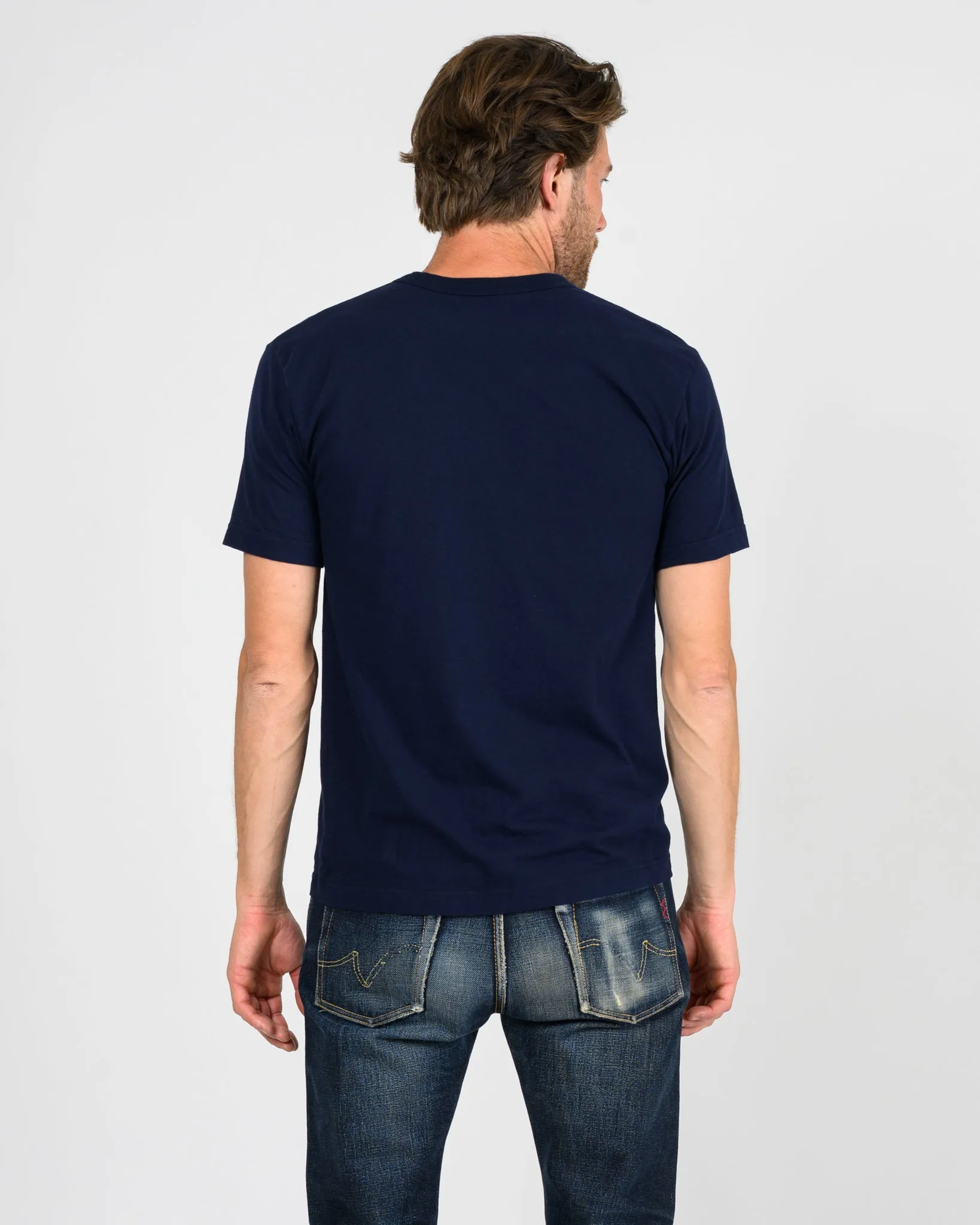 UTILITEES - 5.5oz Loopwheel Crew Neck T-Shirt - Navy Blue sold by Iron Heart product image thumbnail 3
