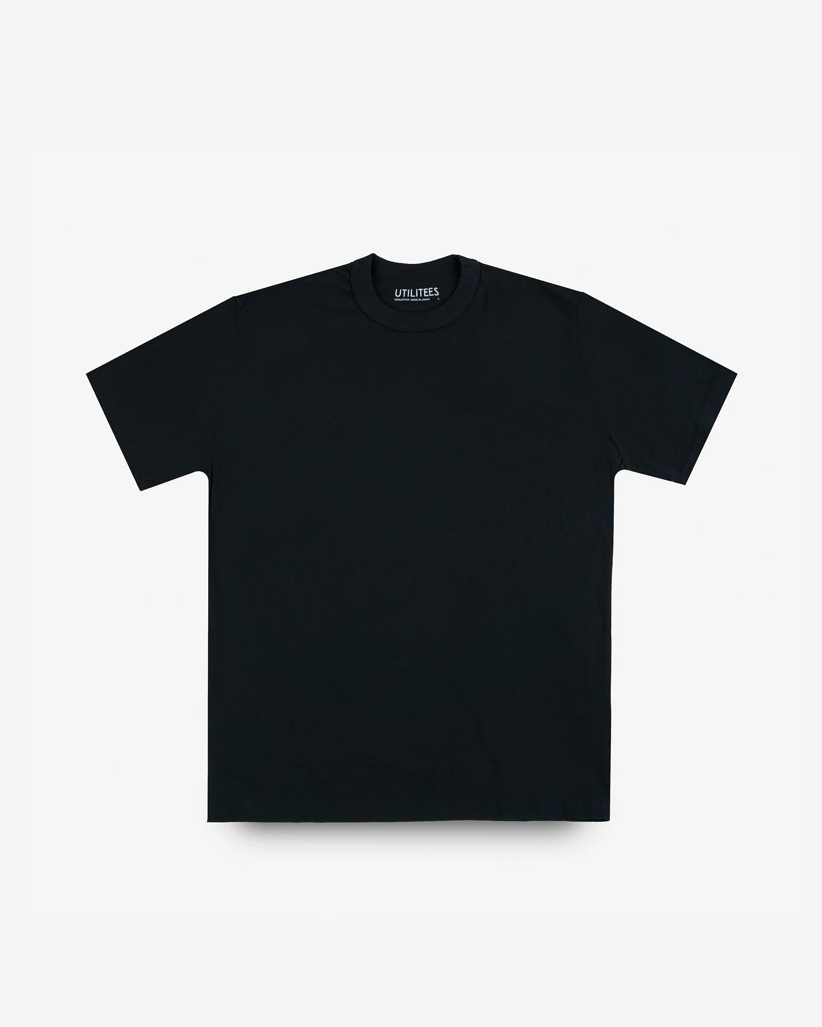 UTILITEES - 5.5oz Loopwheel Crew Neck T-Shirt - Black sold by Iron Heart