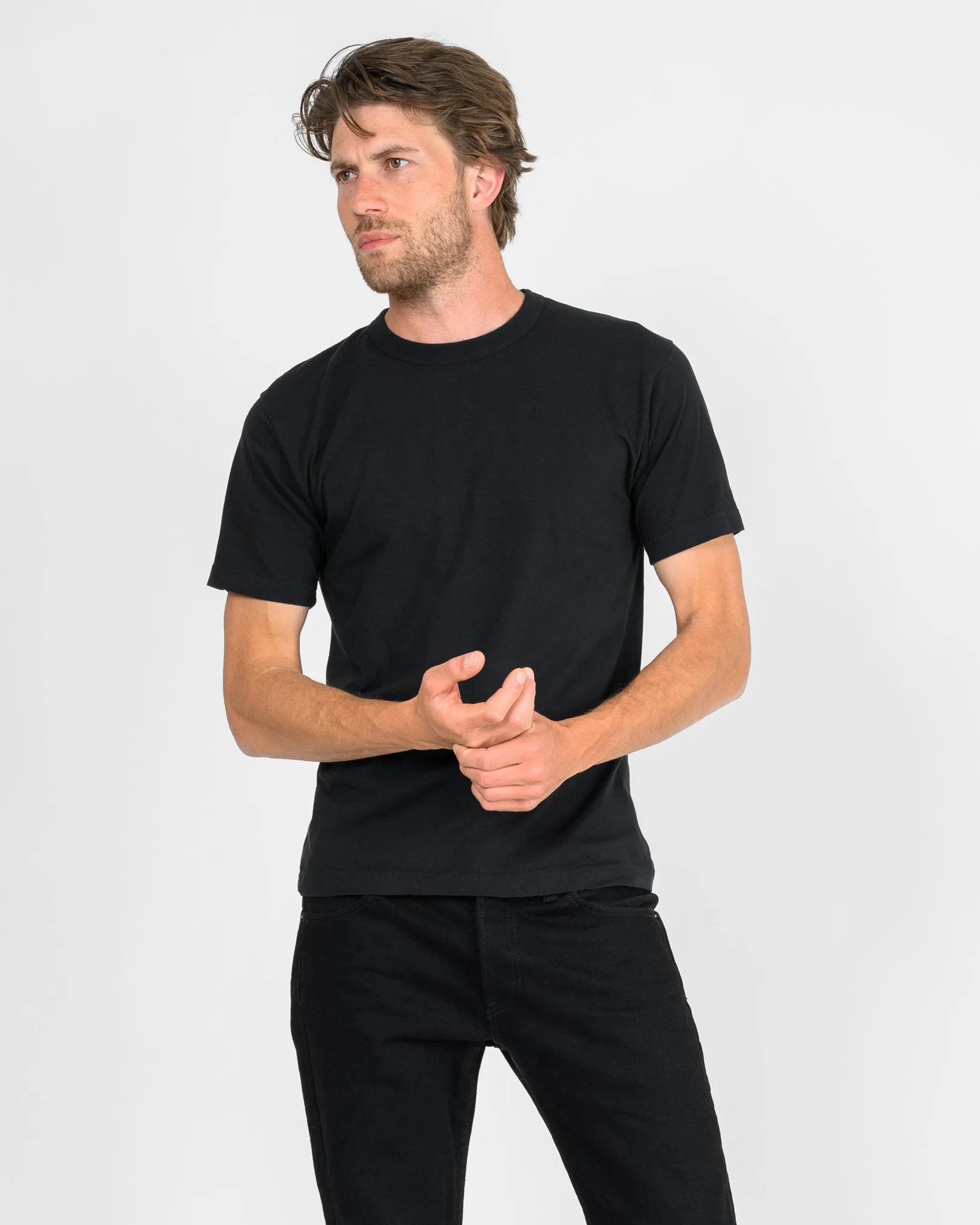 UTILITEES - 5.5oz Loopwheel Crew Neck T-Shirt - Black sold by Iron Heart product image thumbnail 2