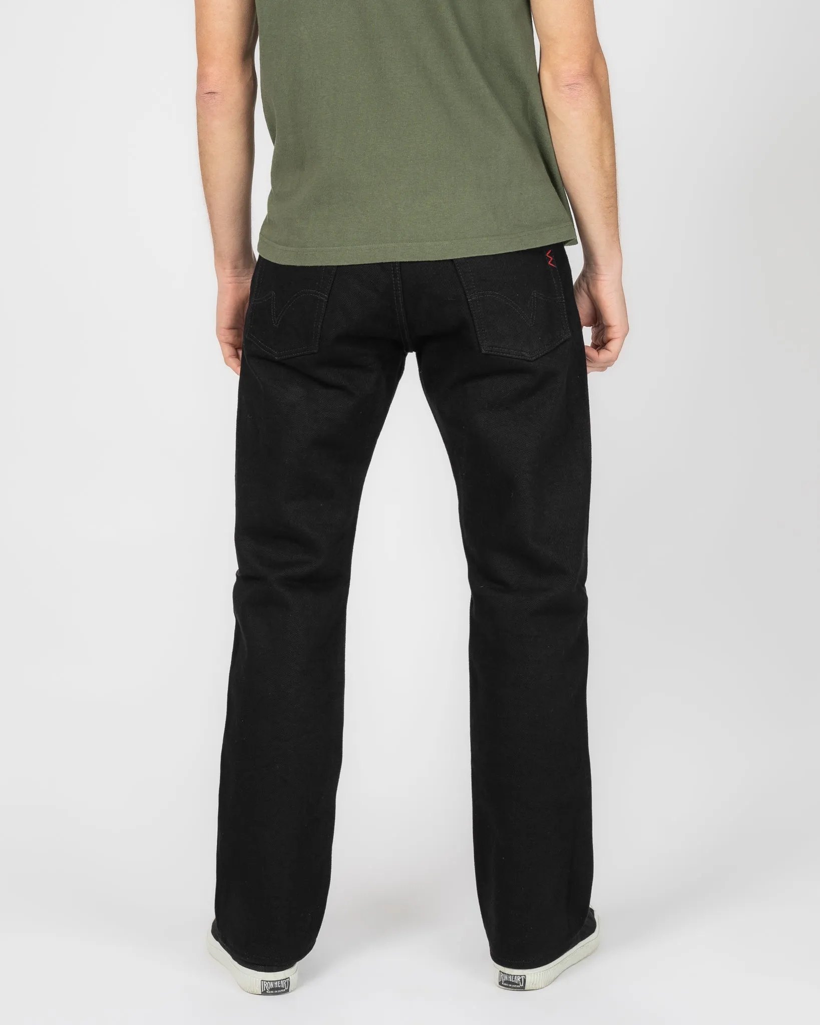 21oz Selvedge Denim Straight Cut Jeans - Superblack (Fades To Grey) sold by Iron Heart product image thumbnail 3