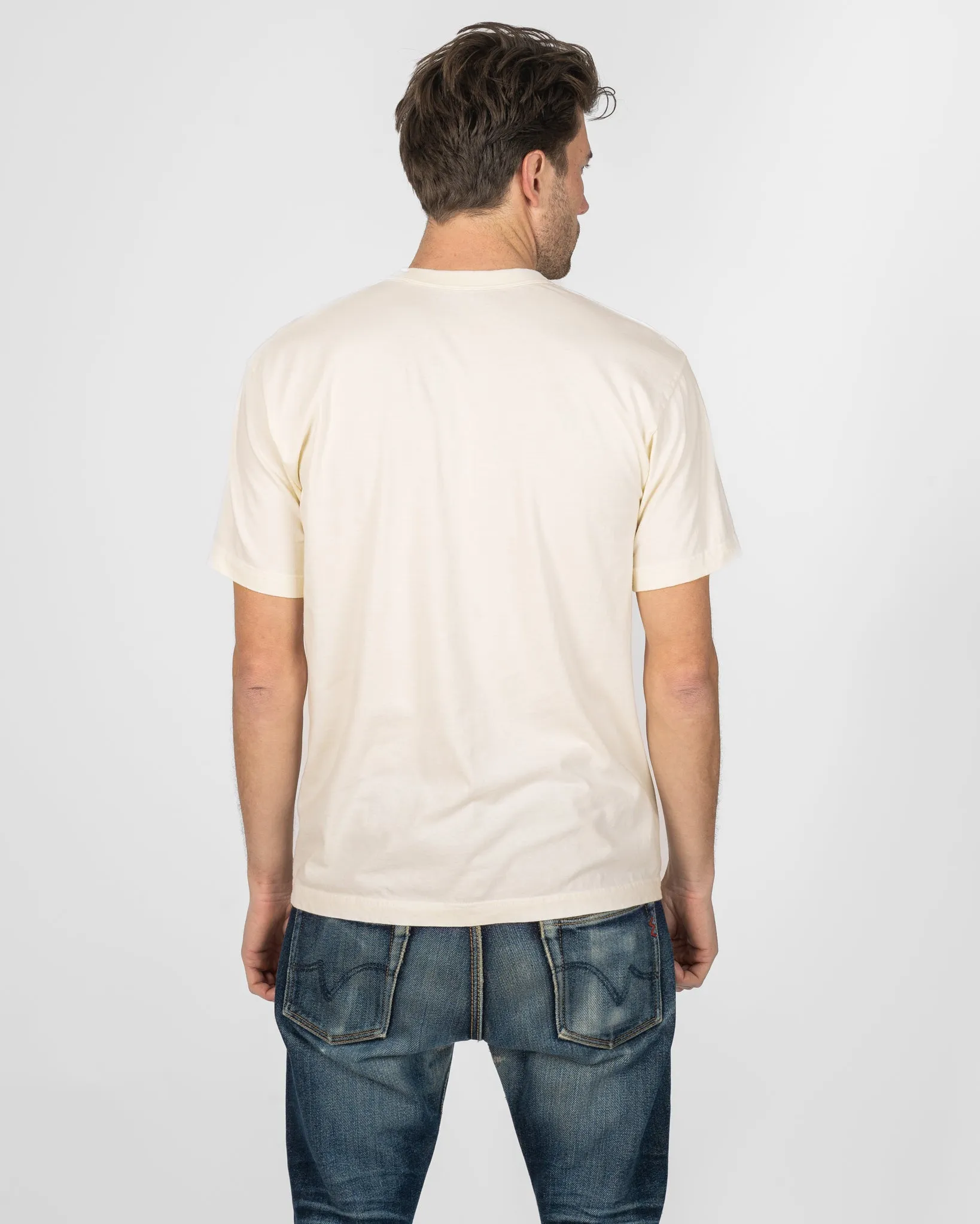 UTILITEES - 5.5oz Loopwheel Crew Neck T-Shirt - Natural Pigment Dyed Reed sold by Iron Heart product image thumbnail 3