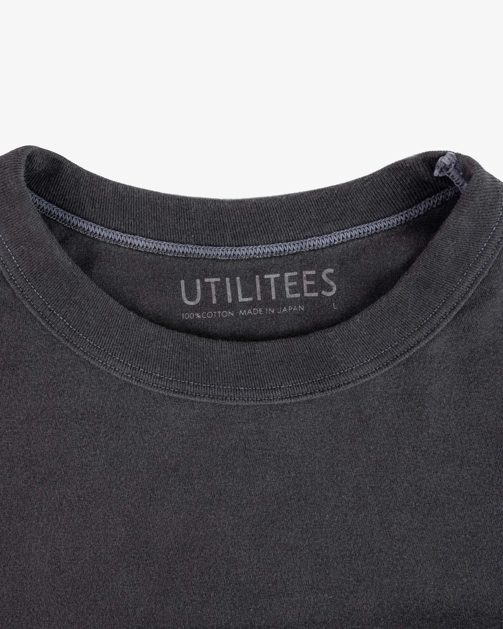 UTILITEES - 5.5oz Loopwheel Crew Neck T-Shirt - Charcoal sold by Iron Heart product image thumbnail 5