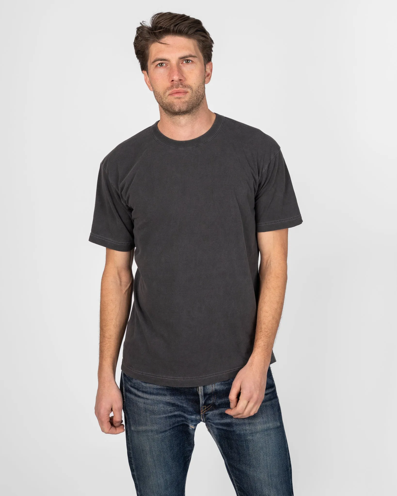 UTILITEES - 5.5oz Loopwheel Crew Neck T-Shirt - Charcoal sold by Iron Heart product image thumbnail 2