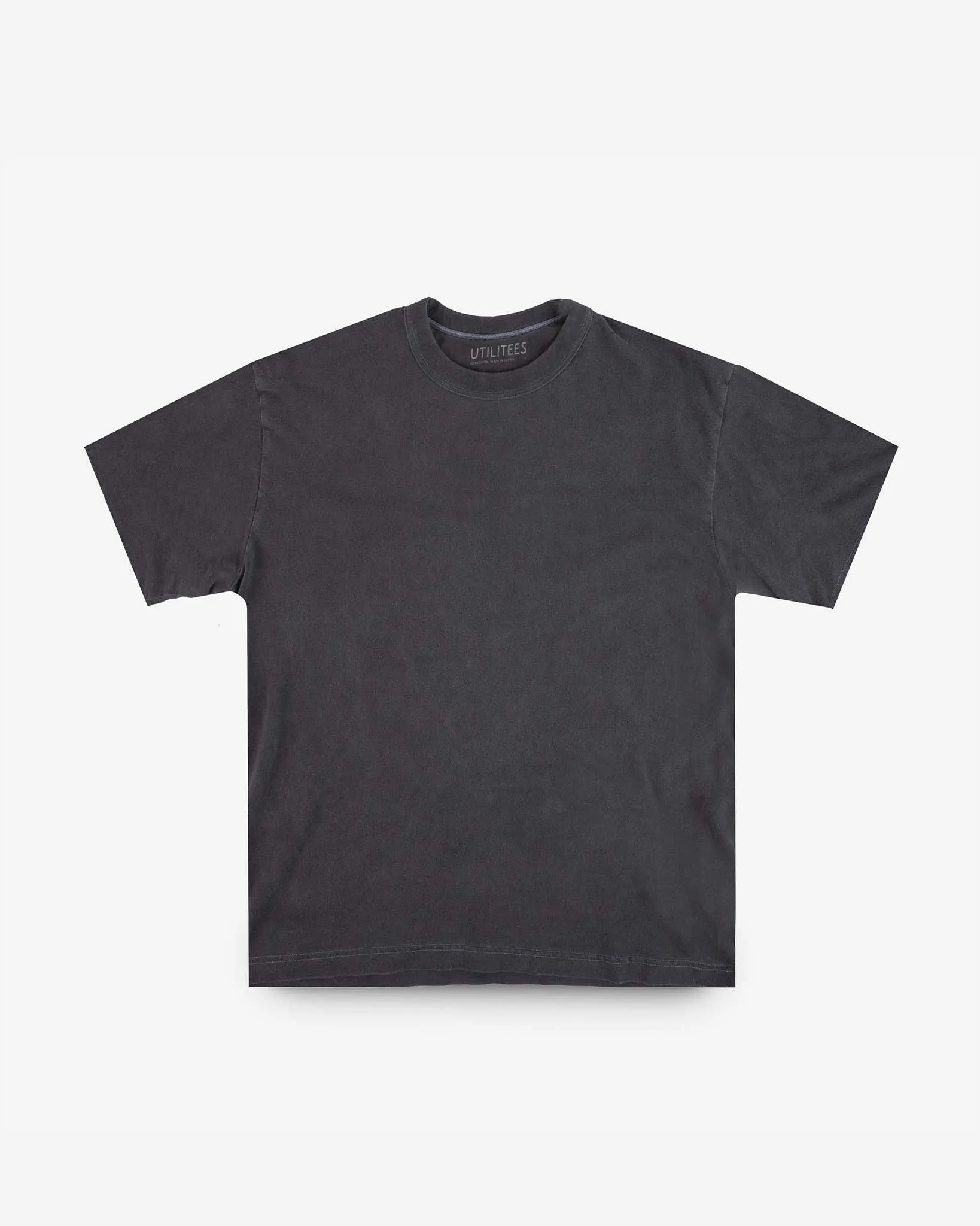 UTILITEES - 5.5oz Loopwheel Crew Neck T-Shirt - Charcoal sold by Iron Heart