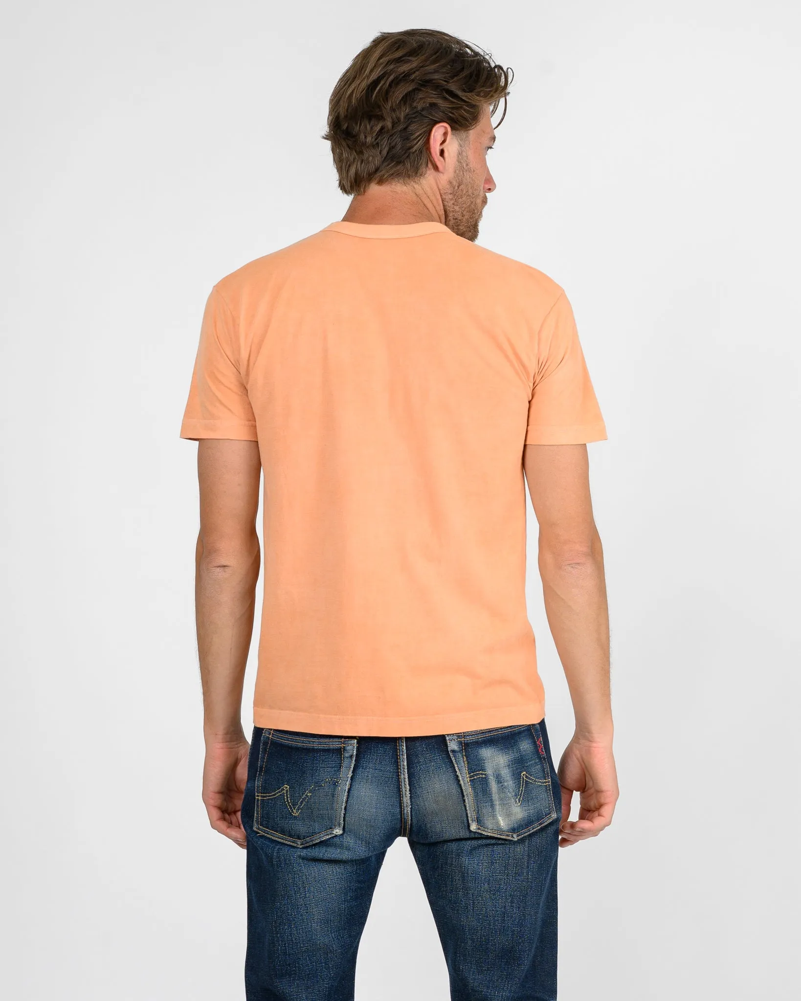 UTILITEES - 5.5oz Loopwheel Crew Neck T-Shirt - Hand Dyed Peach sold by Iron Heart product image thumbnail 3