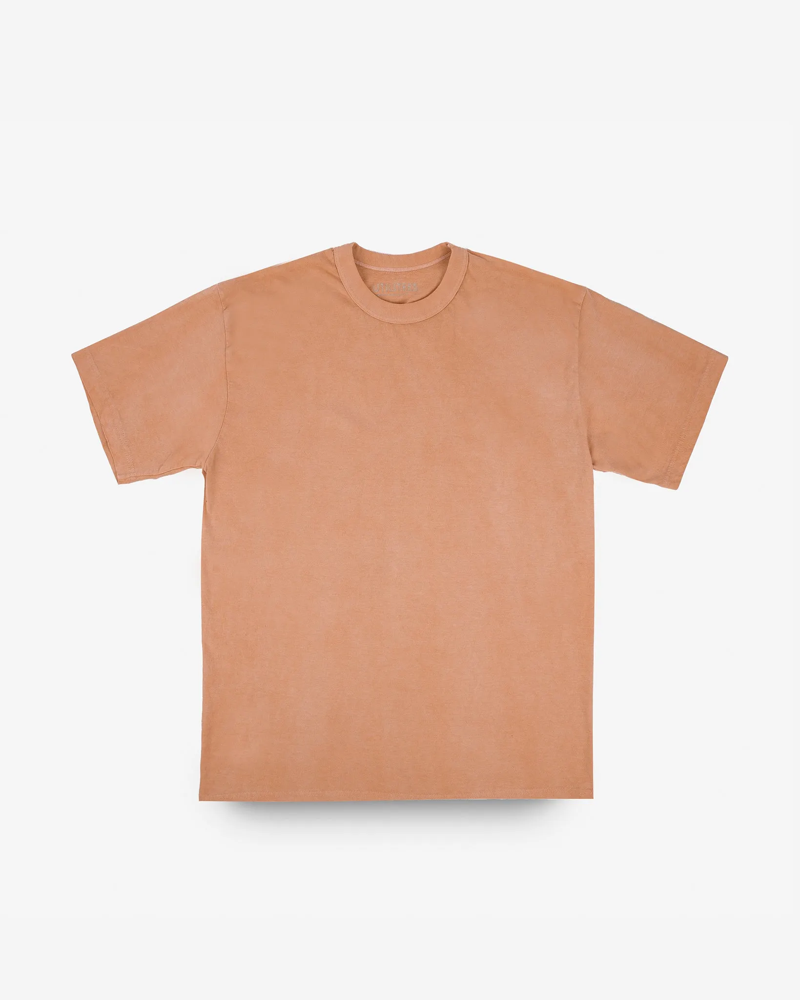UTILITEES - 5.5oz Loopwheel Crew Neck T-Shirt - Hand Dyed Peach sold by Iron Heart