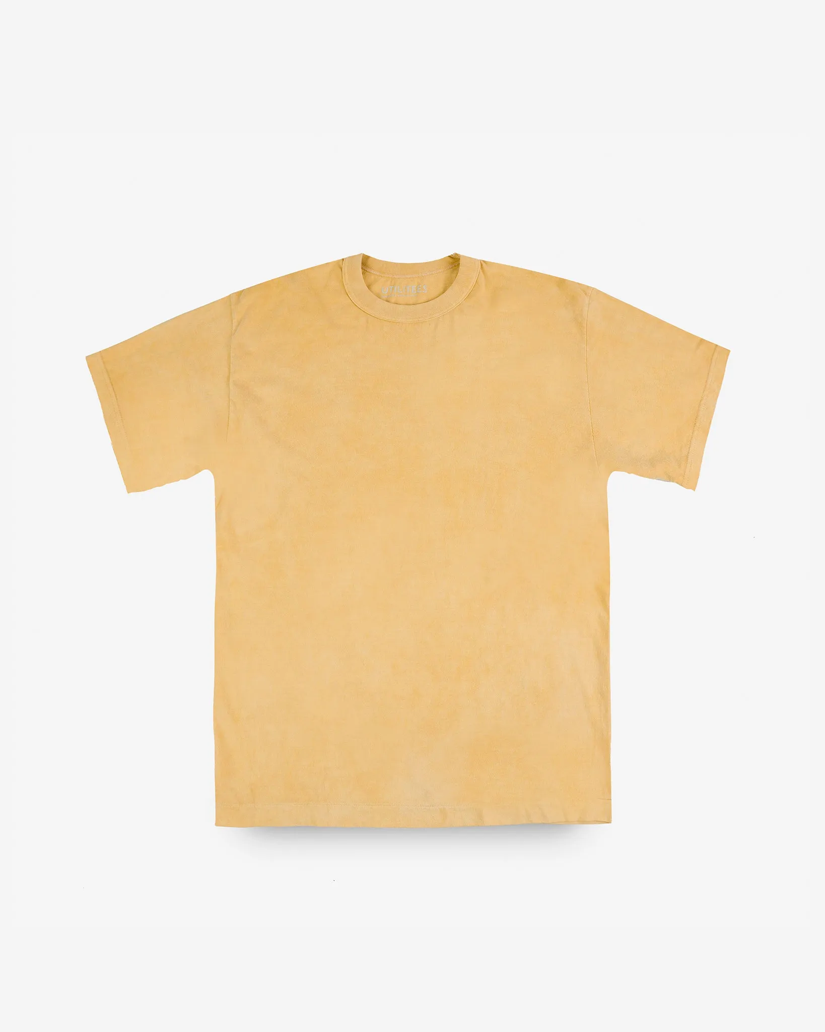 UTILITEES - 5.5oz Loopwheel Crew Neck T-Shirt - Hand Dyed Yellow sold by Iron Heart