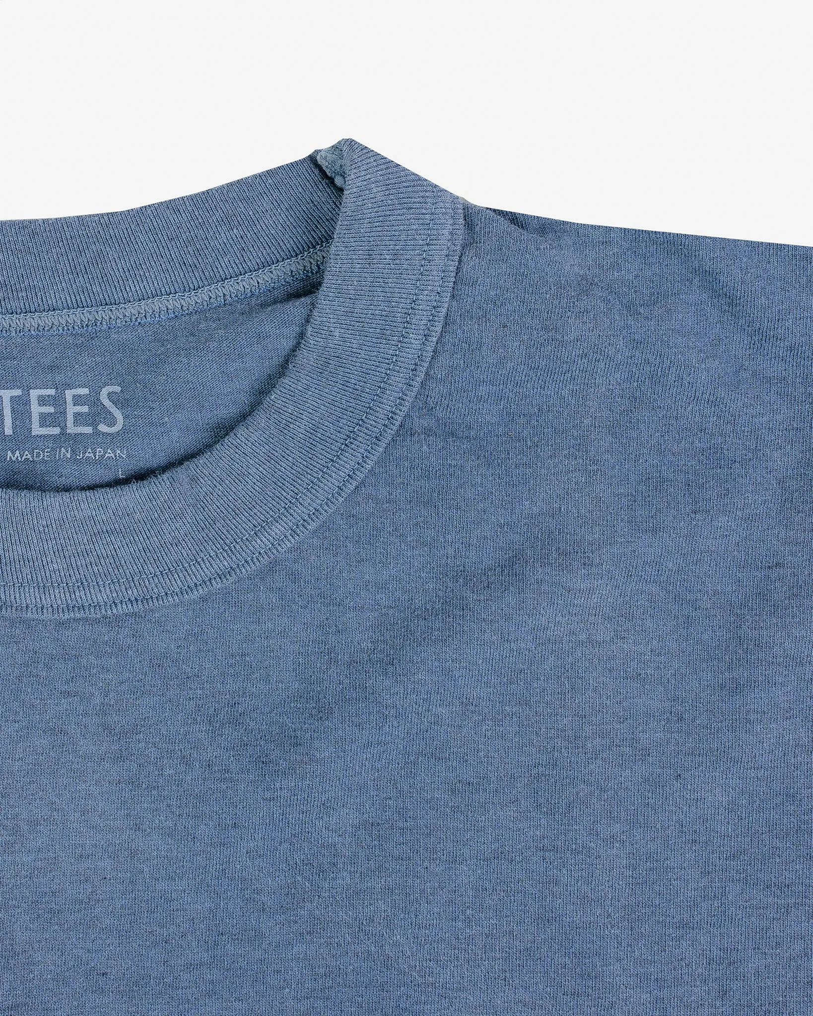 UTILITEES - 5.5oz Loopwheel Crew Neck T-Shirt - Natural Indigo / White Body sold by Iron Heart product image thumbnail 5