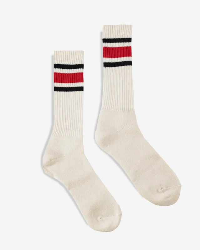 Decka 80s Skater Socks - Red sold by Iron Heart