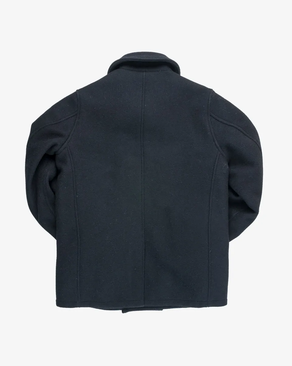 Water Repellent Melton Wool Pea Coat - Black (IHW-14) Size Small sold by Iron Heart product image thumbnail 2