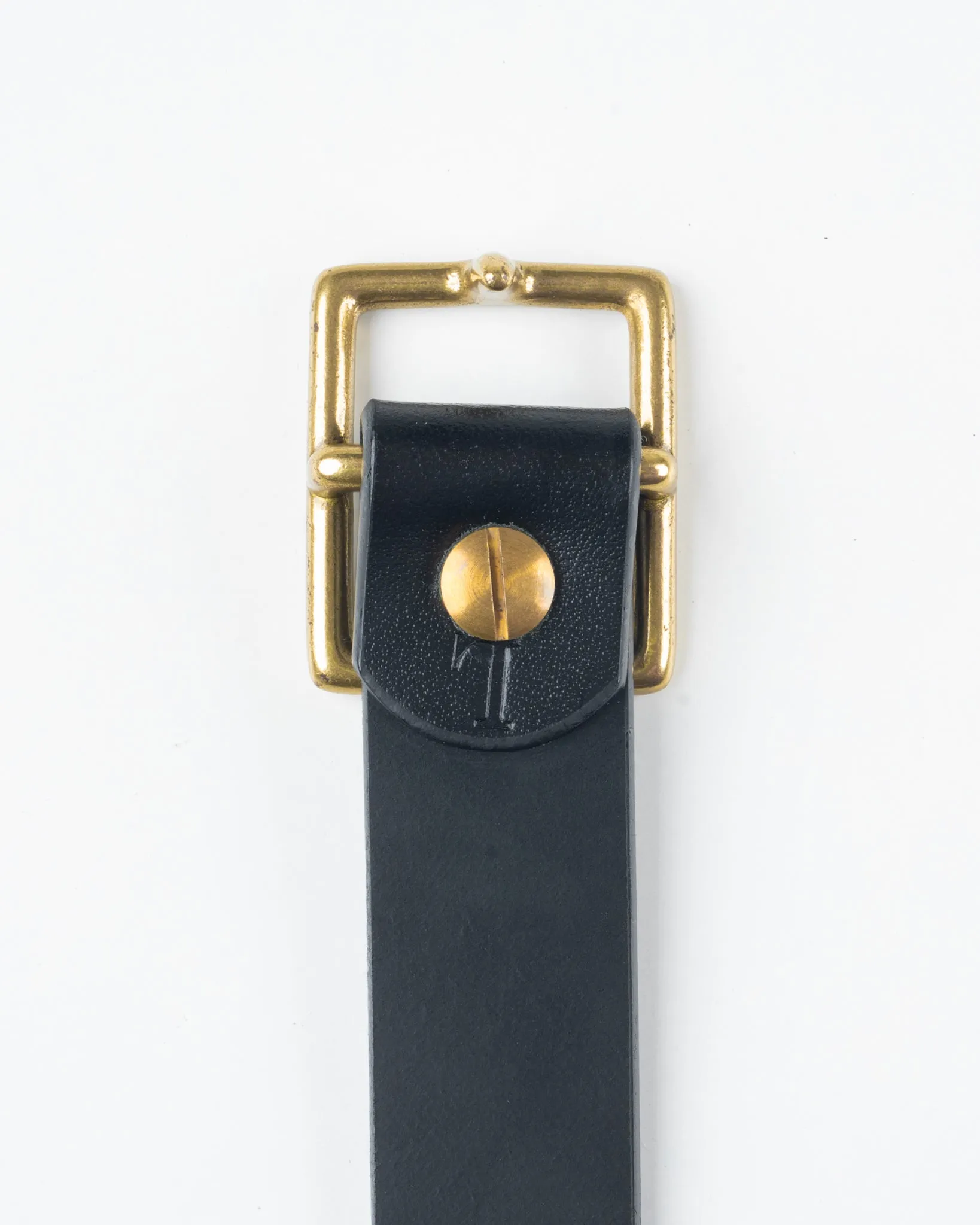 OGL Obbies Square Buckle Leather Belt - Full Dyed Black sold by Iron Heart product image thumbnail 5