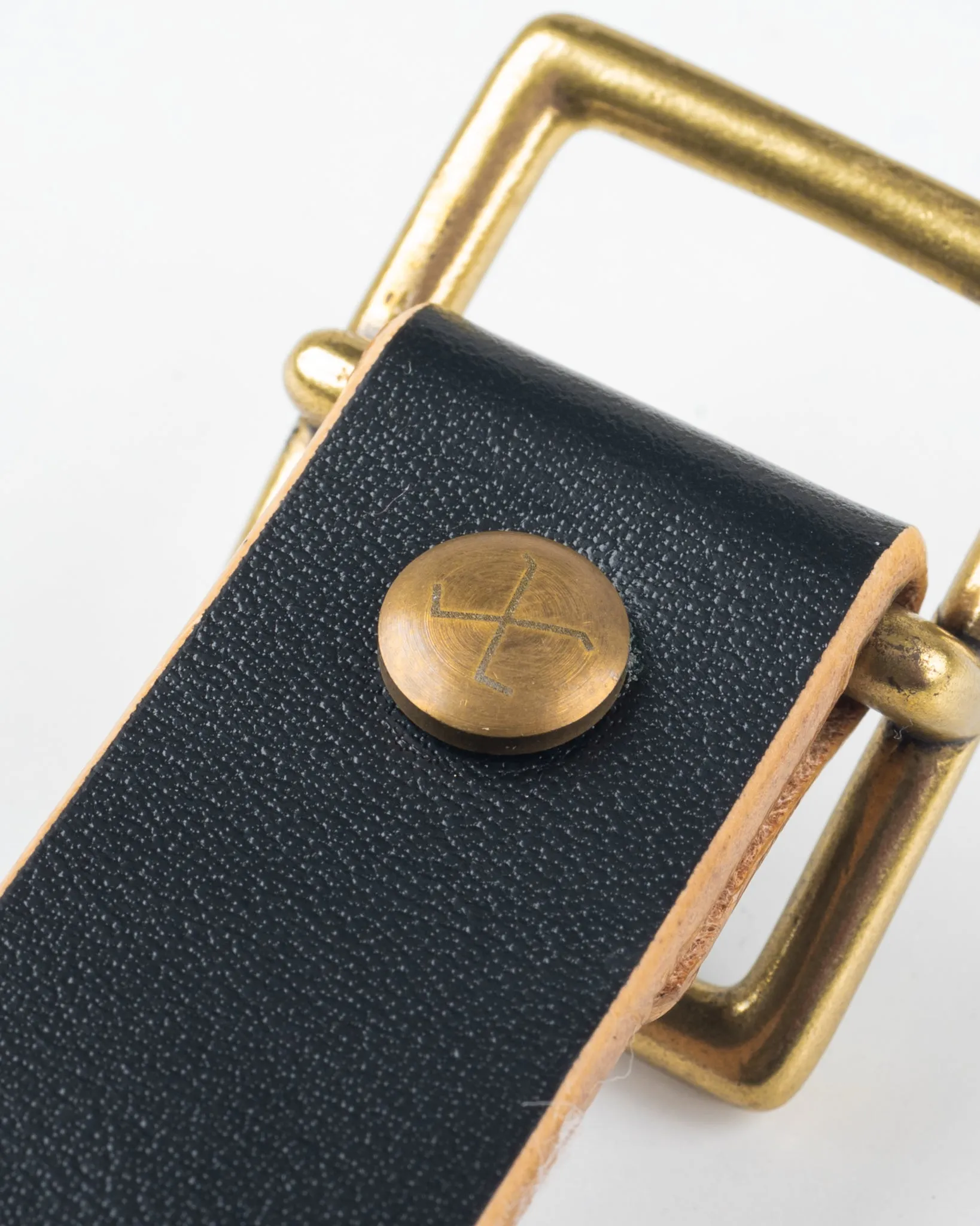 OGL Obbies Square Buckle Leather Belt - Hand Dyed Black sold by Iron Heart product image thumbnail 5