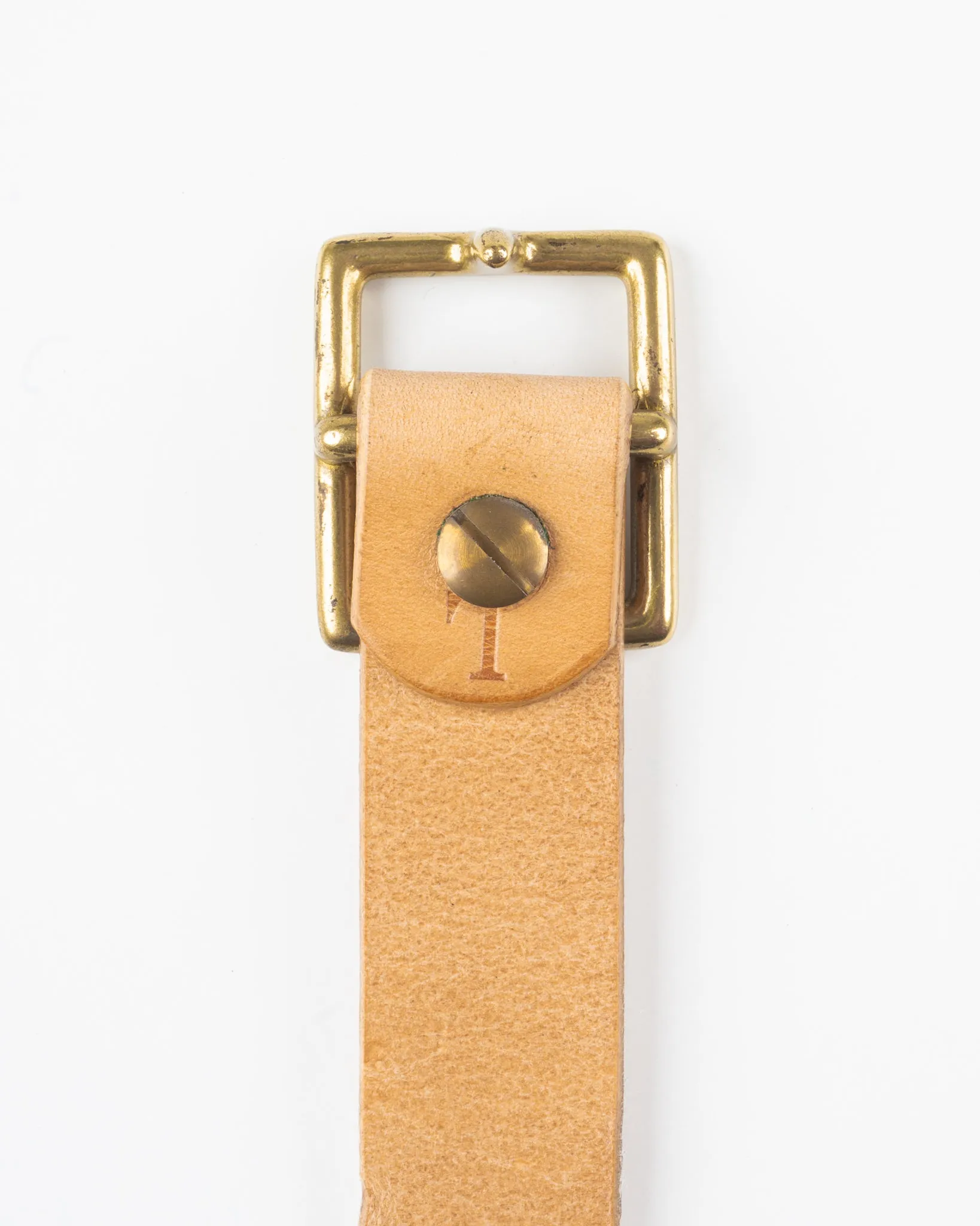 OGL Obbies Square Buckle Leather Belt - Natural sold by Iron Heart product image thumbnail 4