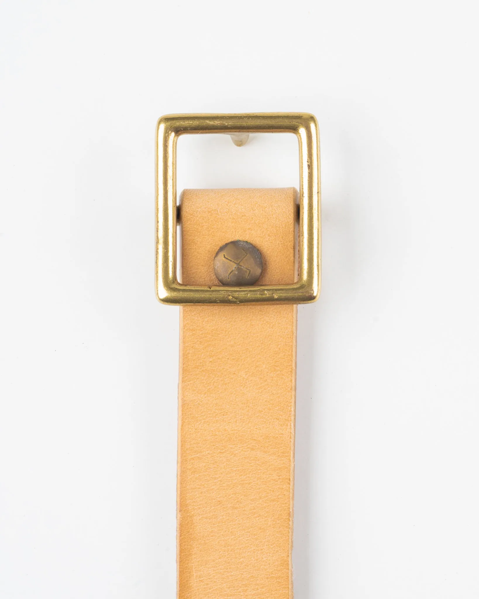 OGL Obbies Square Buckle Leather Belt - Natural sold by Iron Heart product image thumbnail 3