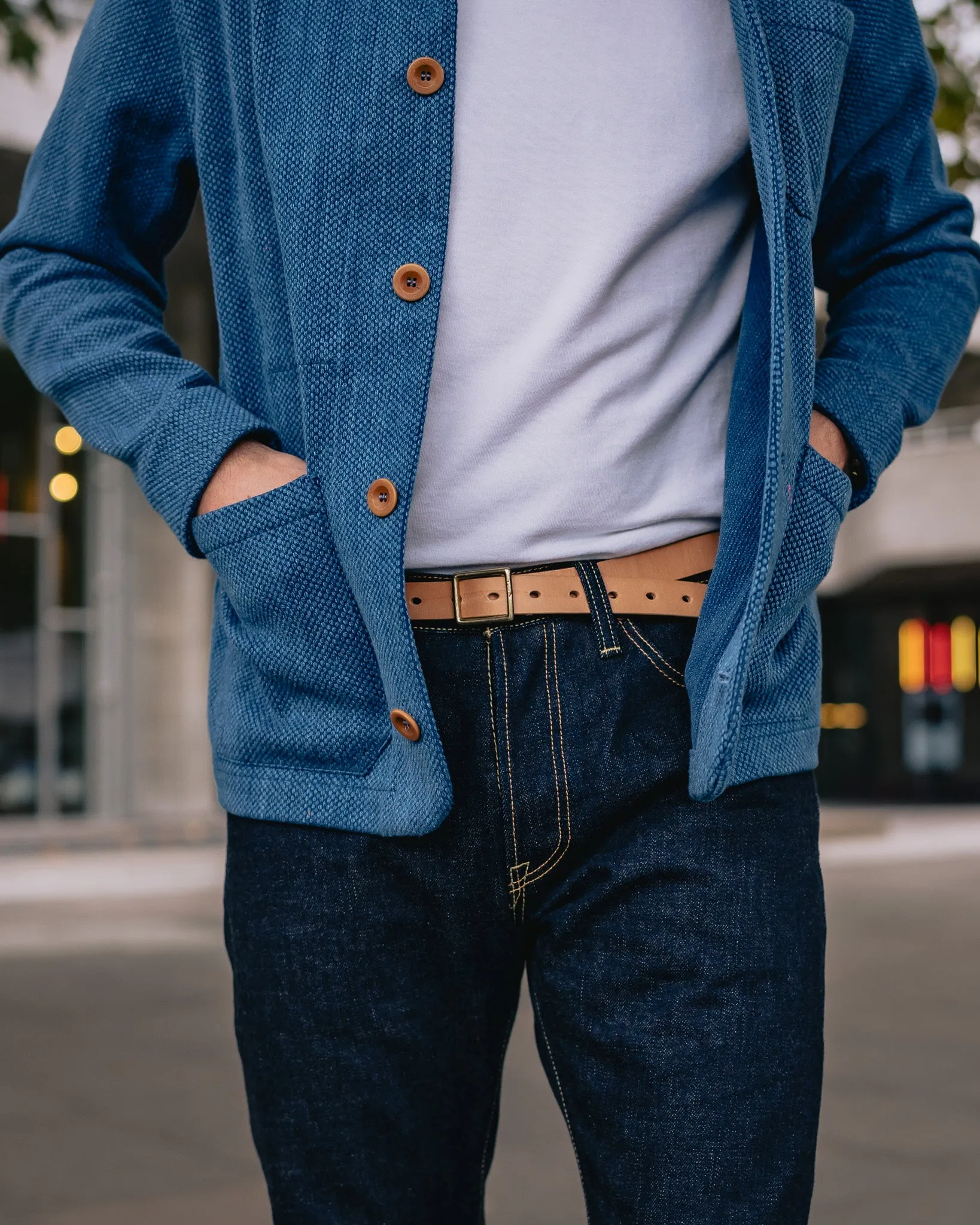 OGL Obbies Square Buckle Leather Belt - Natural sold by Iron Heart product image thumbnail 2