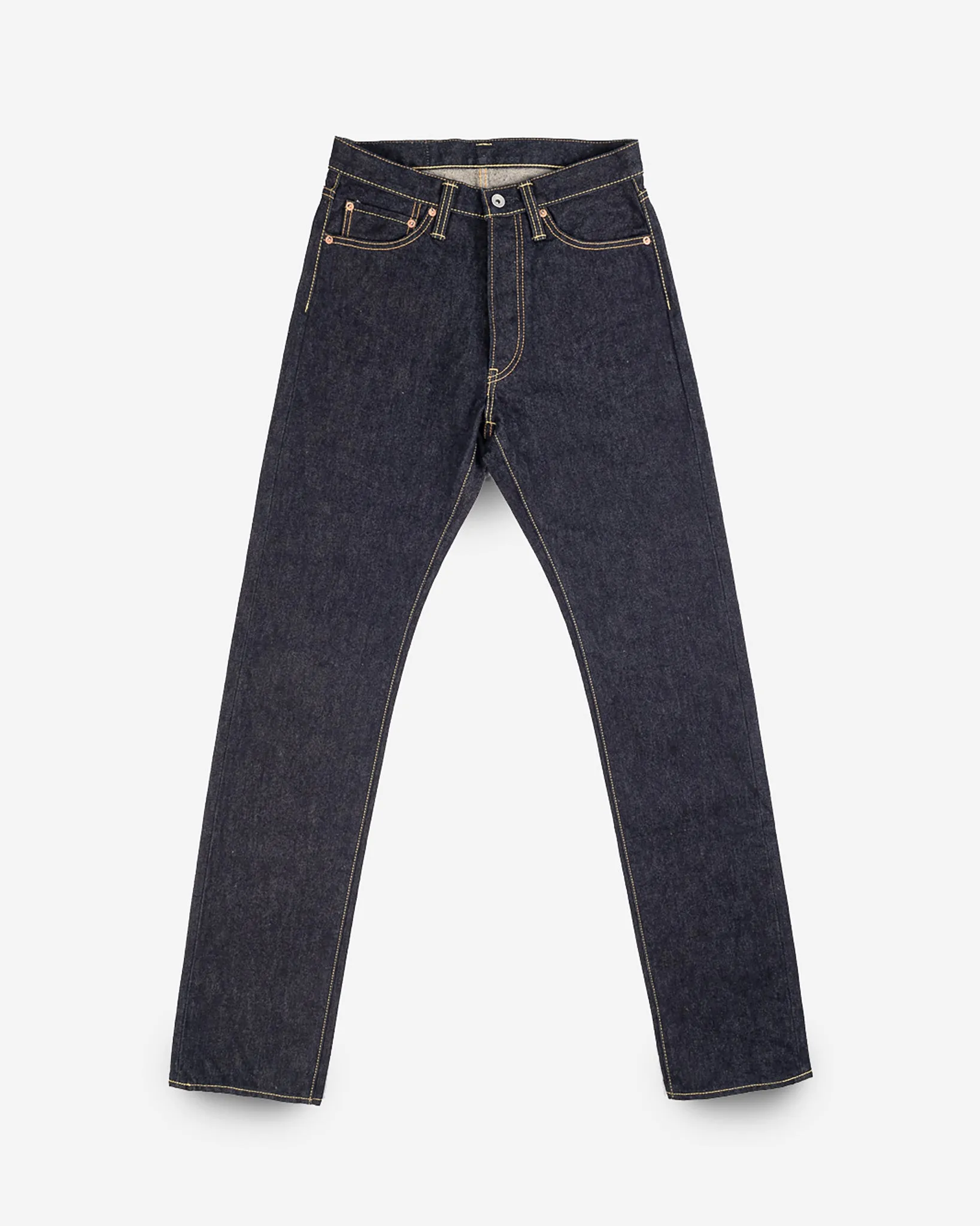 14oz Selvedge Denim Relaxed Tapered Cut Jeans - Indigo sold by Iron Heart