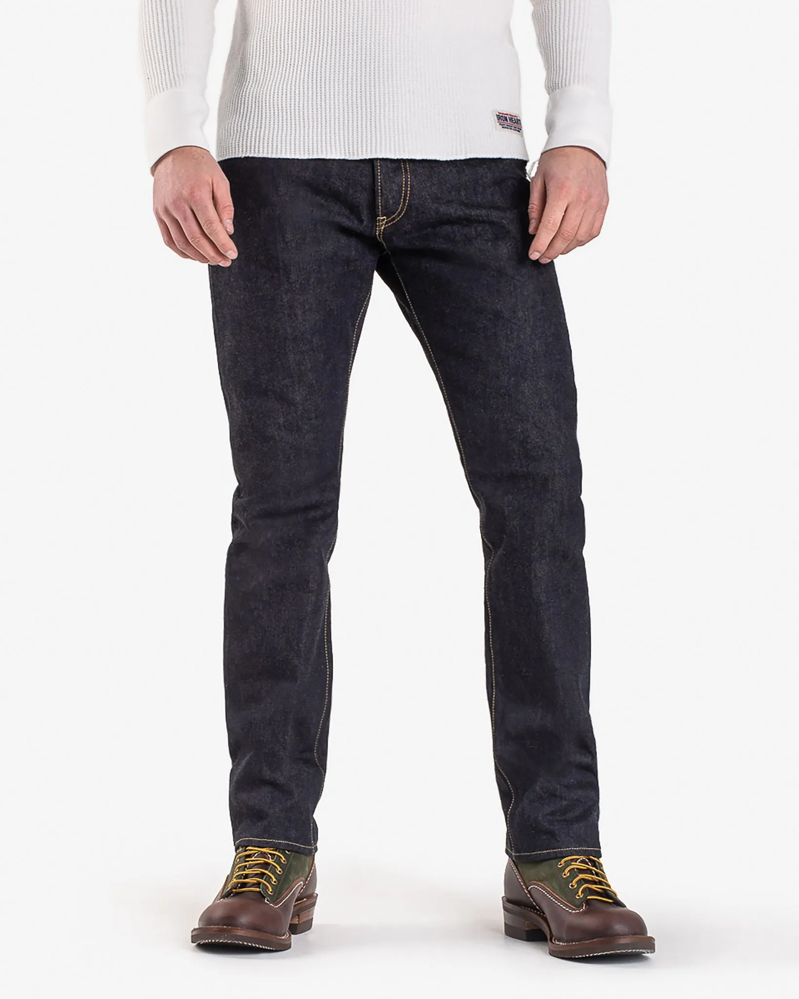 14oz Selvedge Denim Relaxed Tapered Cut Jeans - Indigo sold by Iron Heart product image thumbnail 2