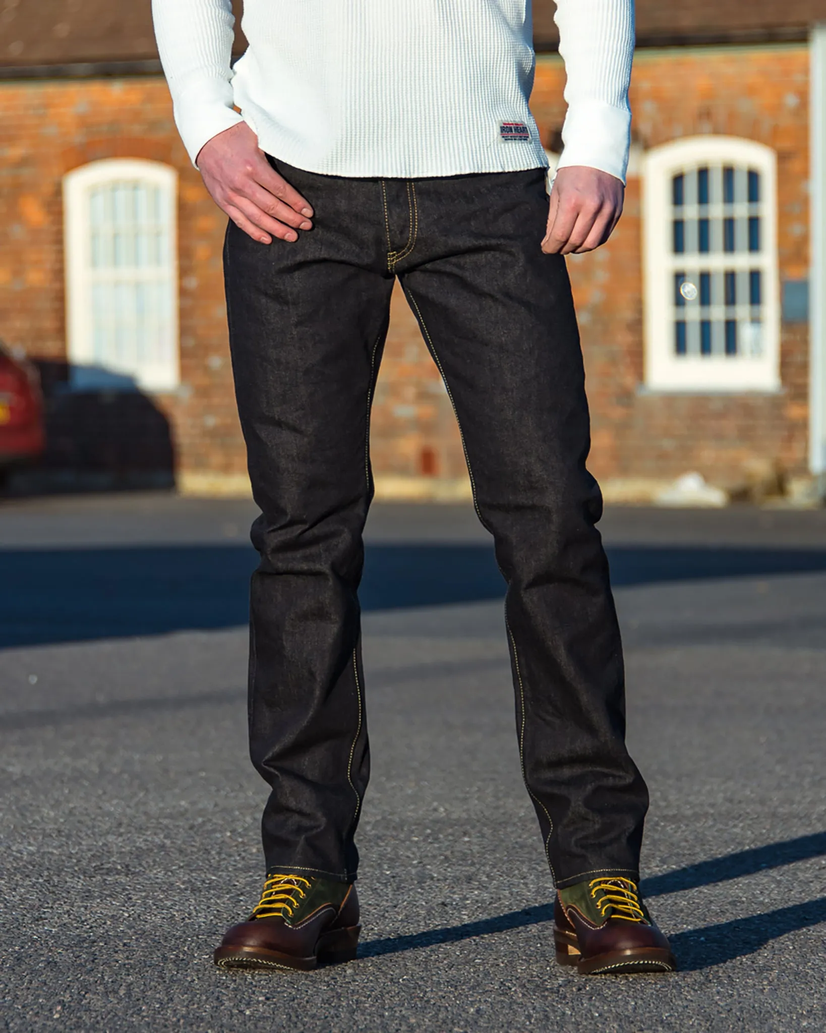 14oz Selvedge Denim Relaxed Tapered Cut Jeans - Indigo sold by Iron Heart product image thumbnail 4