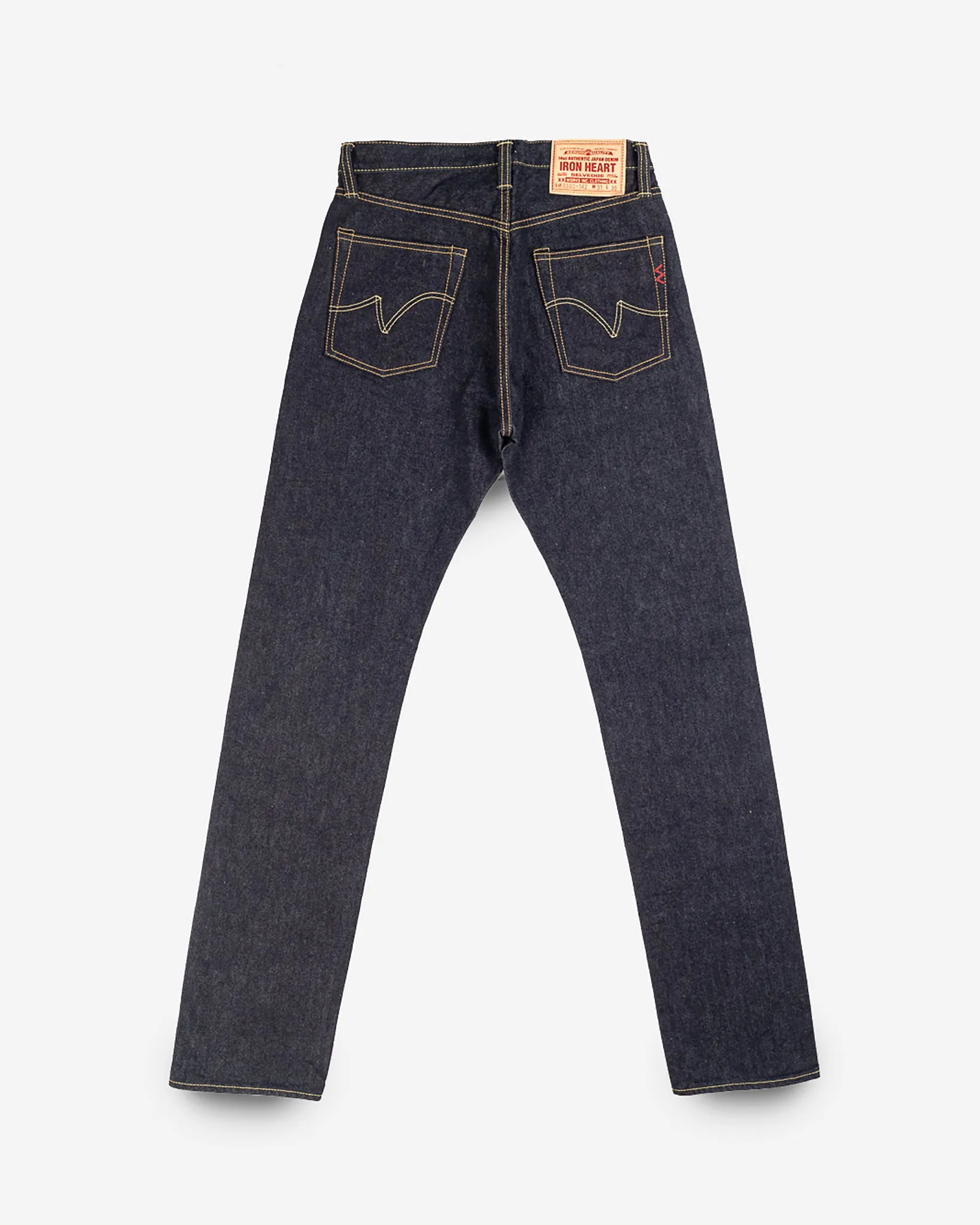 14oz Selvedge Denim Relaxed Tapered Cut Jeans - Indigo sold by Iron Heart product image thumbnail 5