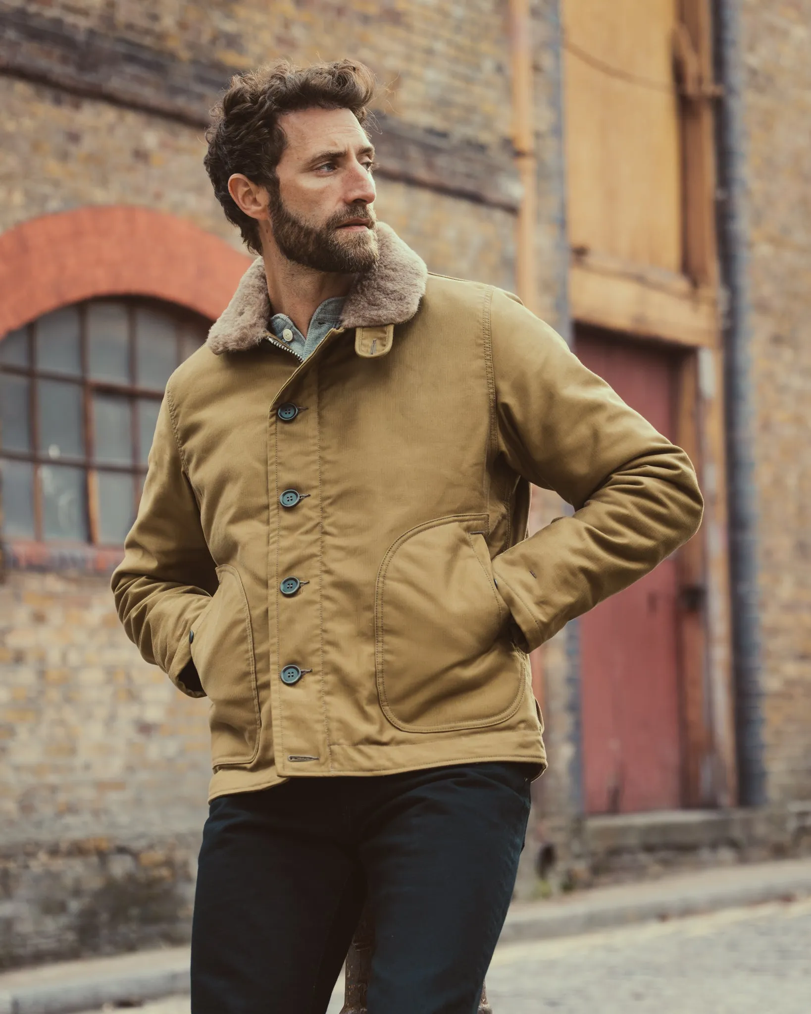 Whipcord N1 Deck Jacket - Khaki sold by Iron Heart product image thumbnail 4