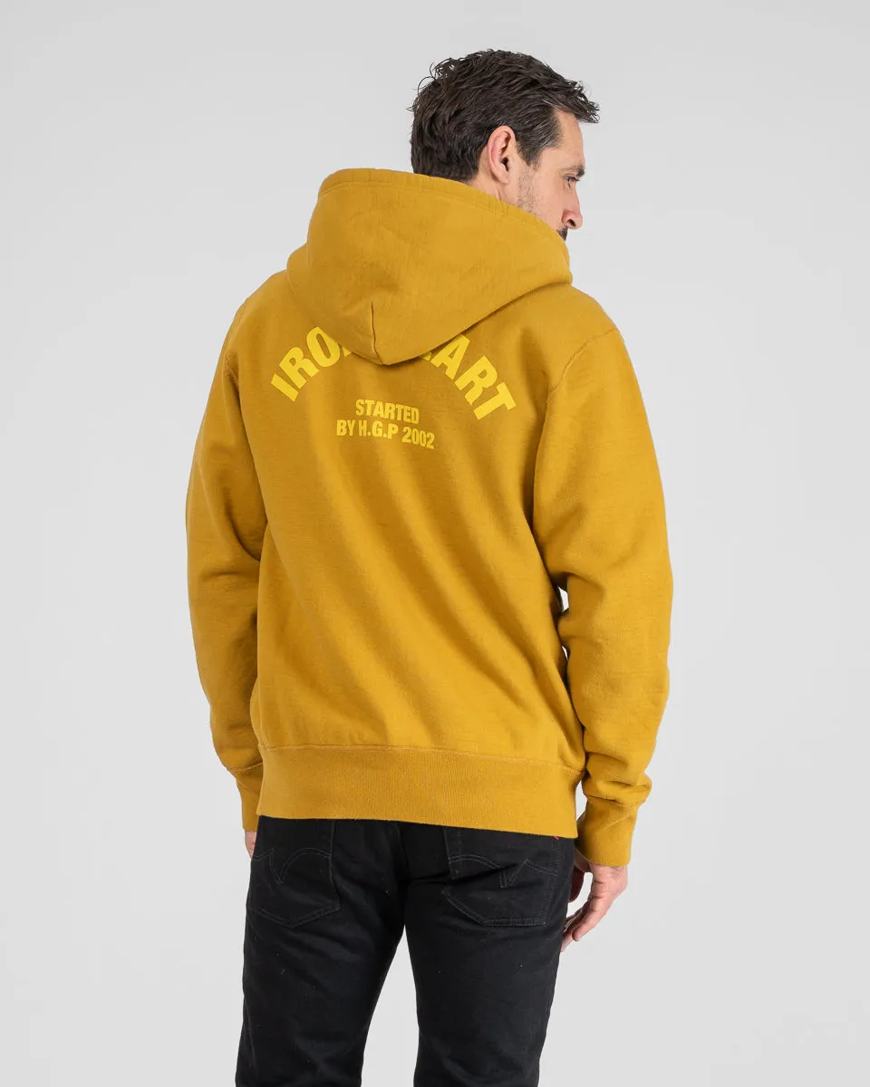Printed 14oz Ultra Heavyweight Loopwheel Cotton Zippered Hoodie - Mustard sold by Iron Heart product image thumbnail 3