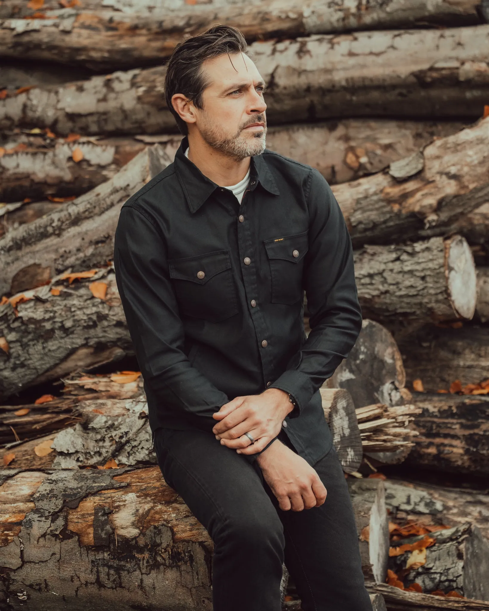 8oz Military Whipcord CPO Shirt - Black sold by Iron Heart product image thumbnail 4