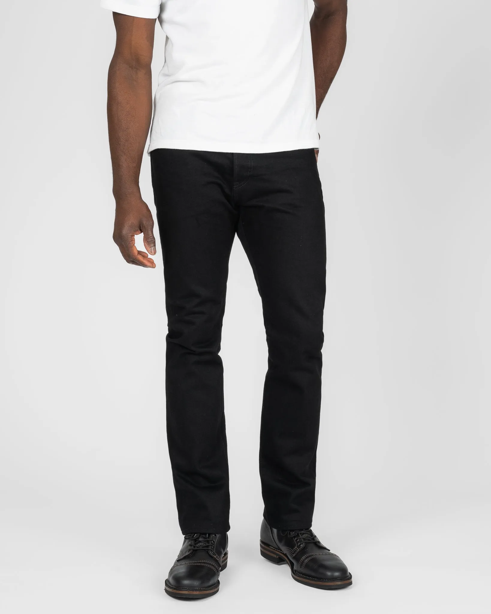 14oz Selvedge Denim Slim Cut Jeans - Black/Black sold by Iron Heart product image thumbnail 2