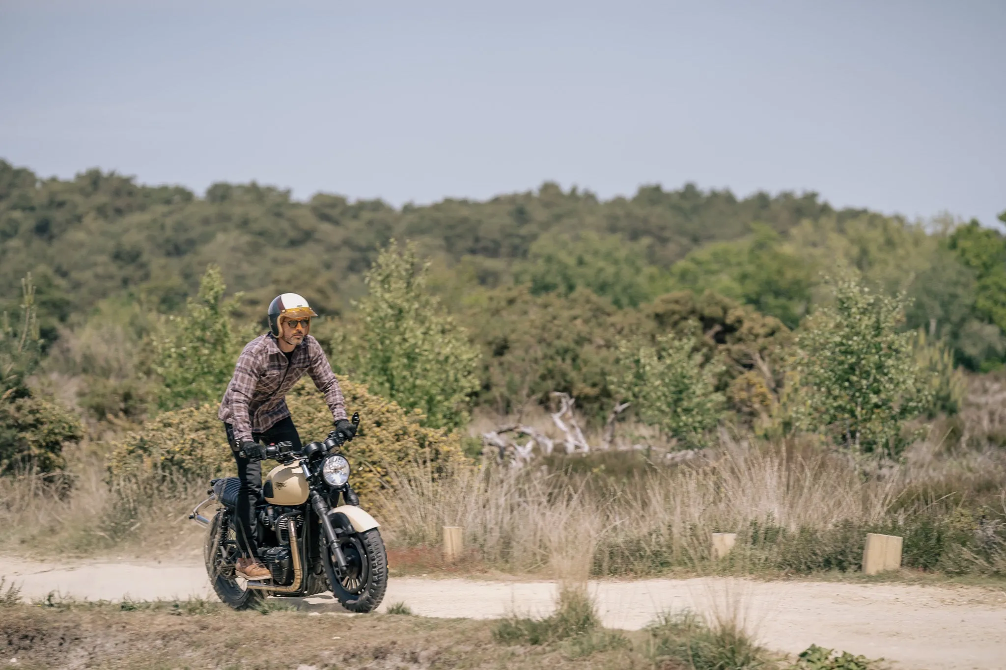 Slubby Heavy Flannel Check Work Overshirt - Brown sold by Iron Heart product image thumbnail 5