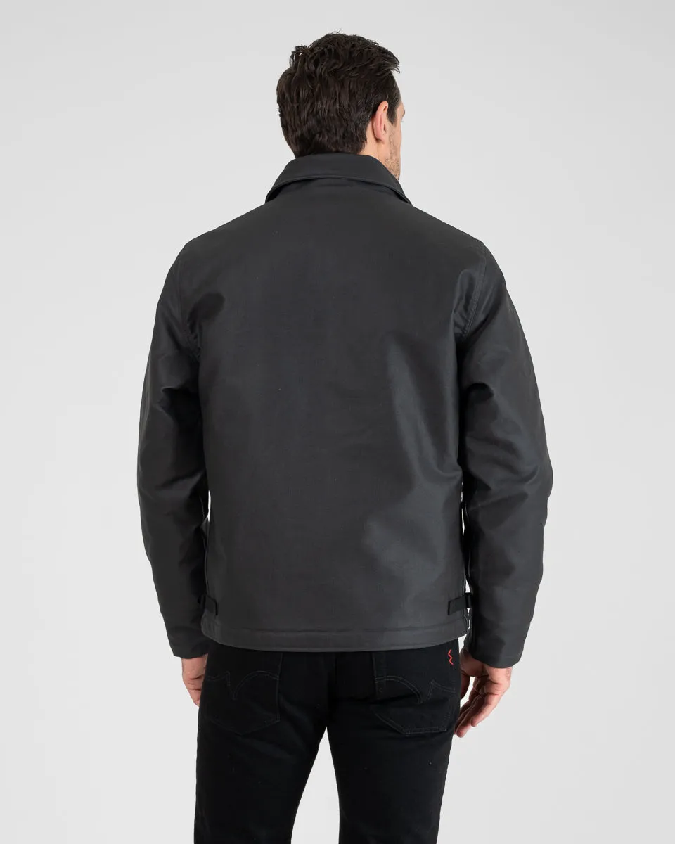 Oiled Whipcord A2 Deck Jacket - Black sold by Iron Heart product image thumbnail 4