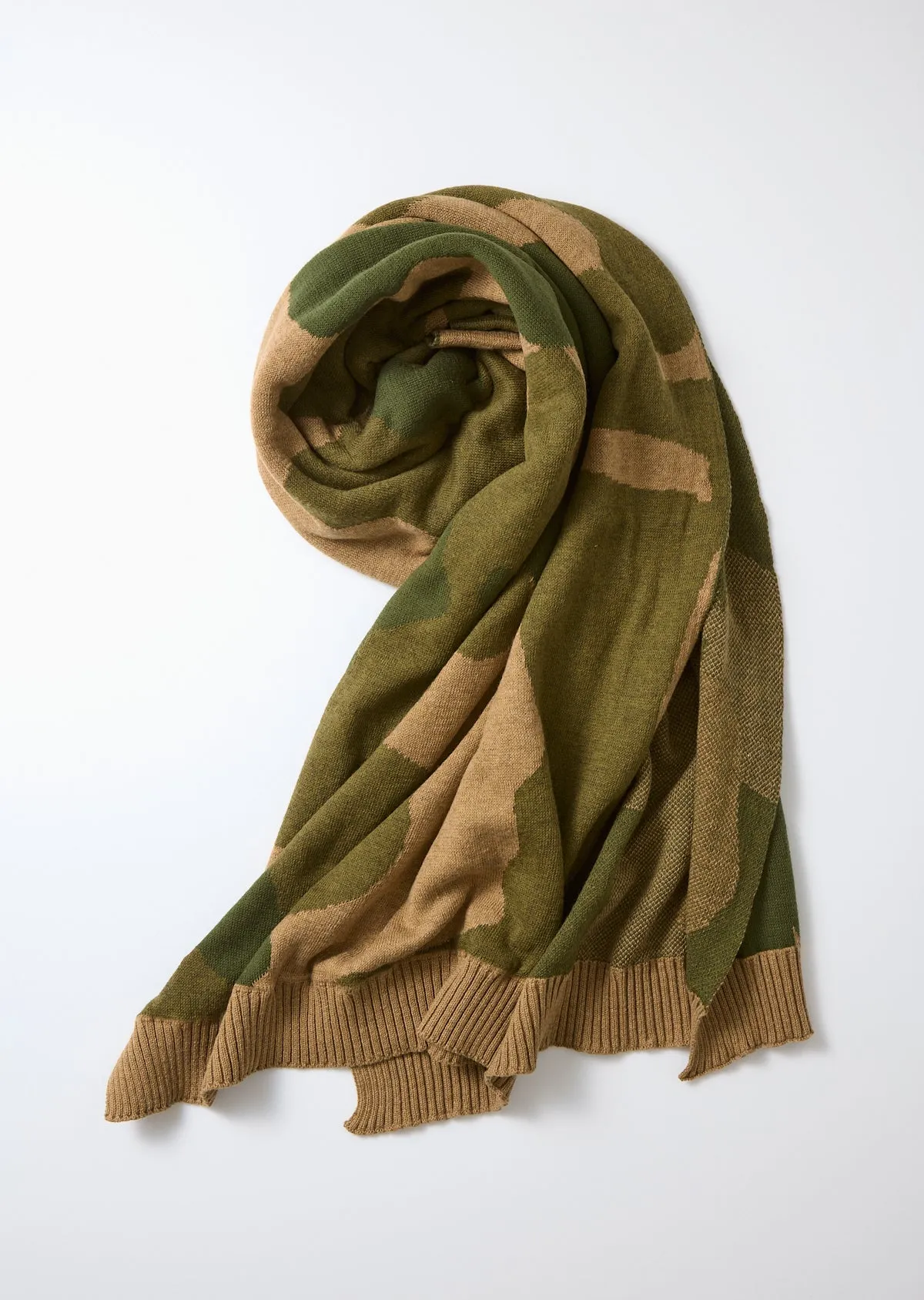 ROTOTO - Duck Camo Scarf - Dark Beige sold by Iron Heart