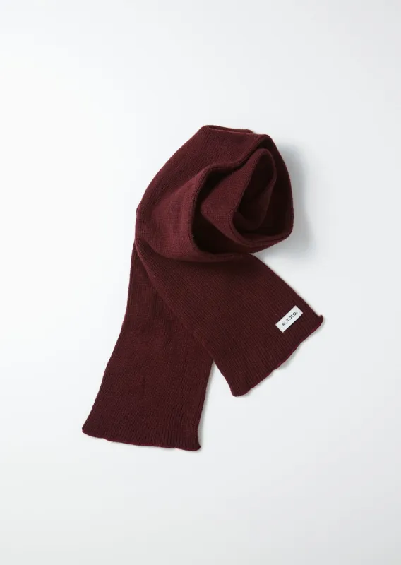 ROTOTO - Merino Lambswool Scarf - Dark Bordeaux made by ROTOTO