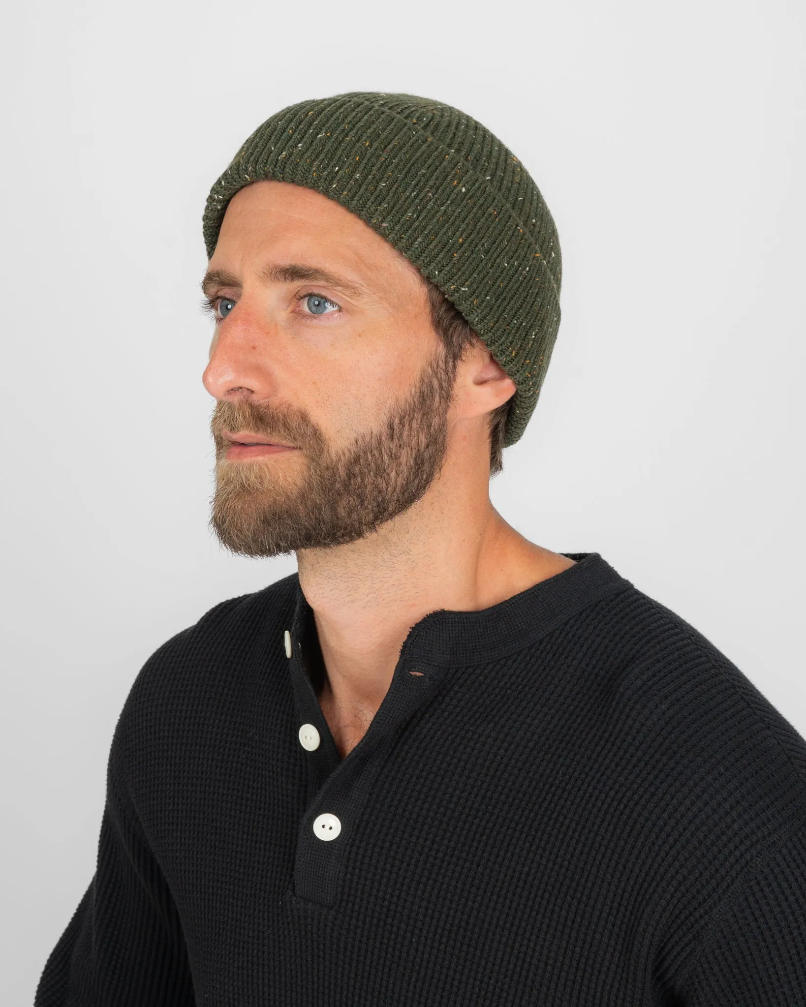 ROTOTO - Nep Wool Seamless Beanie - Olive sold by Iron Heart product image thumbnail 2
