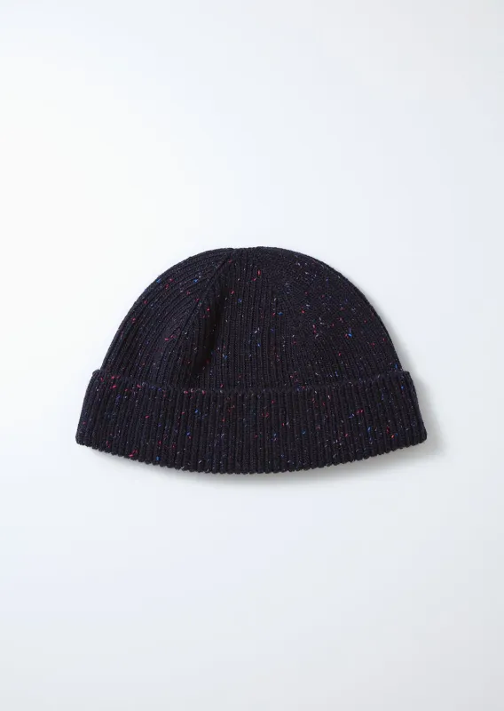 ROTOTO - Nep Wool Seamless Beanie - Navy sold by Iron Heart
