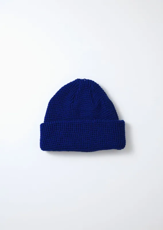 ROTOTO - Cotton Waffle Knit Watch Cap - Royal Blue sold by Iron Heart