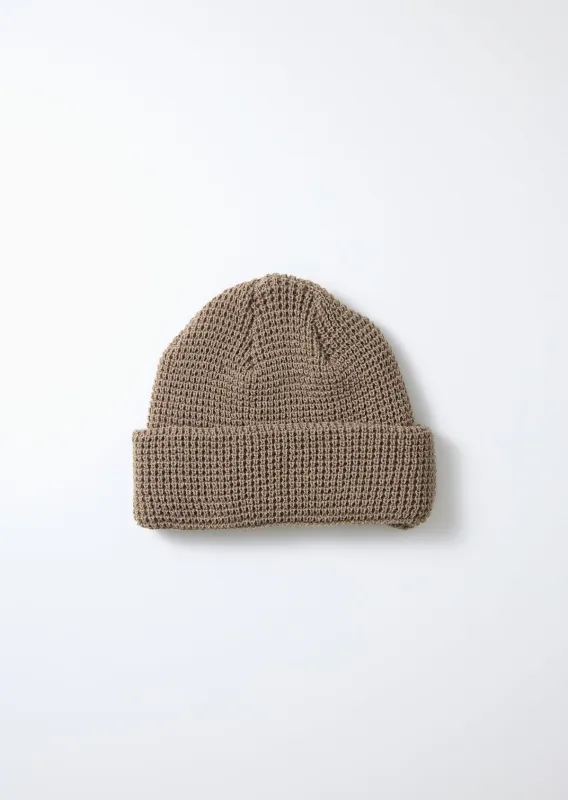 ROTOTO - Cotton Waffle Knit Watch Cap - Grey sold by Iron Heart