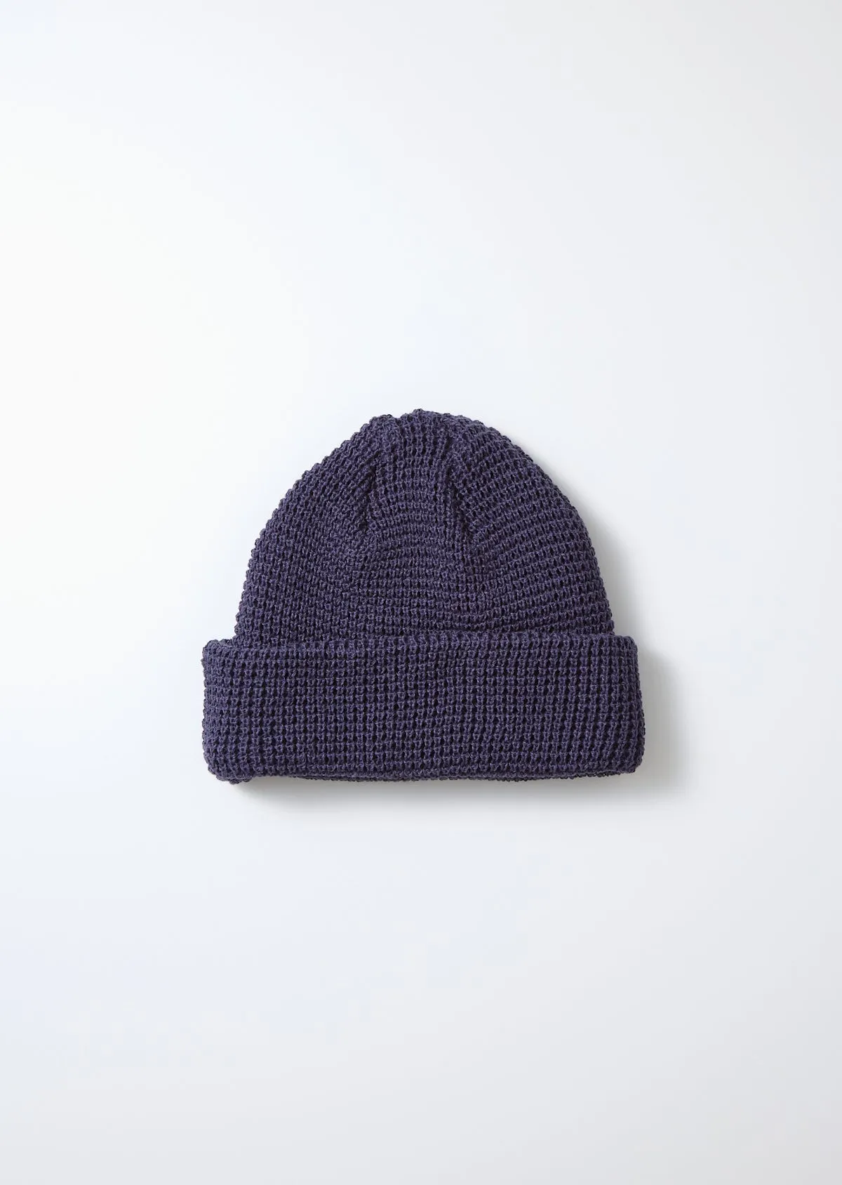 ROTOTO - Cotton Waffle Knit Watch Cap - Faded Navy sold by Iron Heart