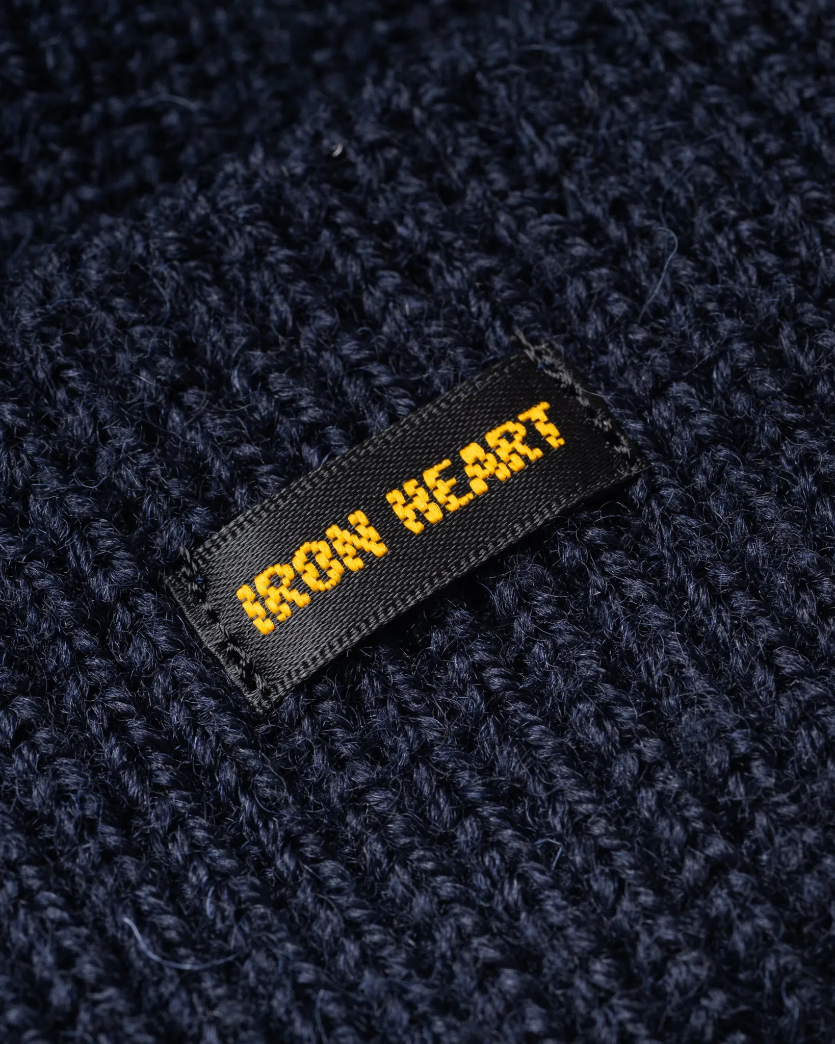 100% Wool Ribbed Beanie - Navy sold by Iron Heart product image thumbnail 3