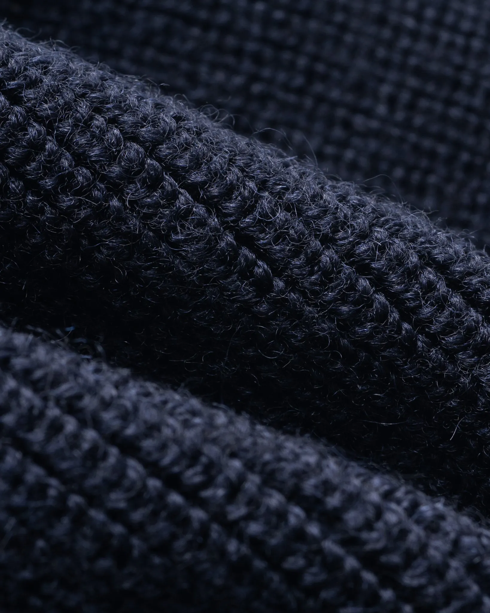 100% Wool Ribbed Beanie - Navy sold by Iron Heart product image thumbnail 4