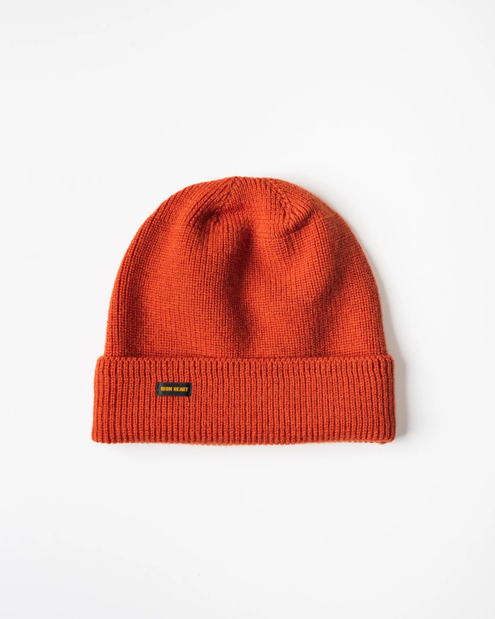 100% Wool Ribbed Beanie - Orange sold by Iron Heart