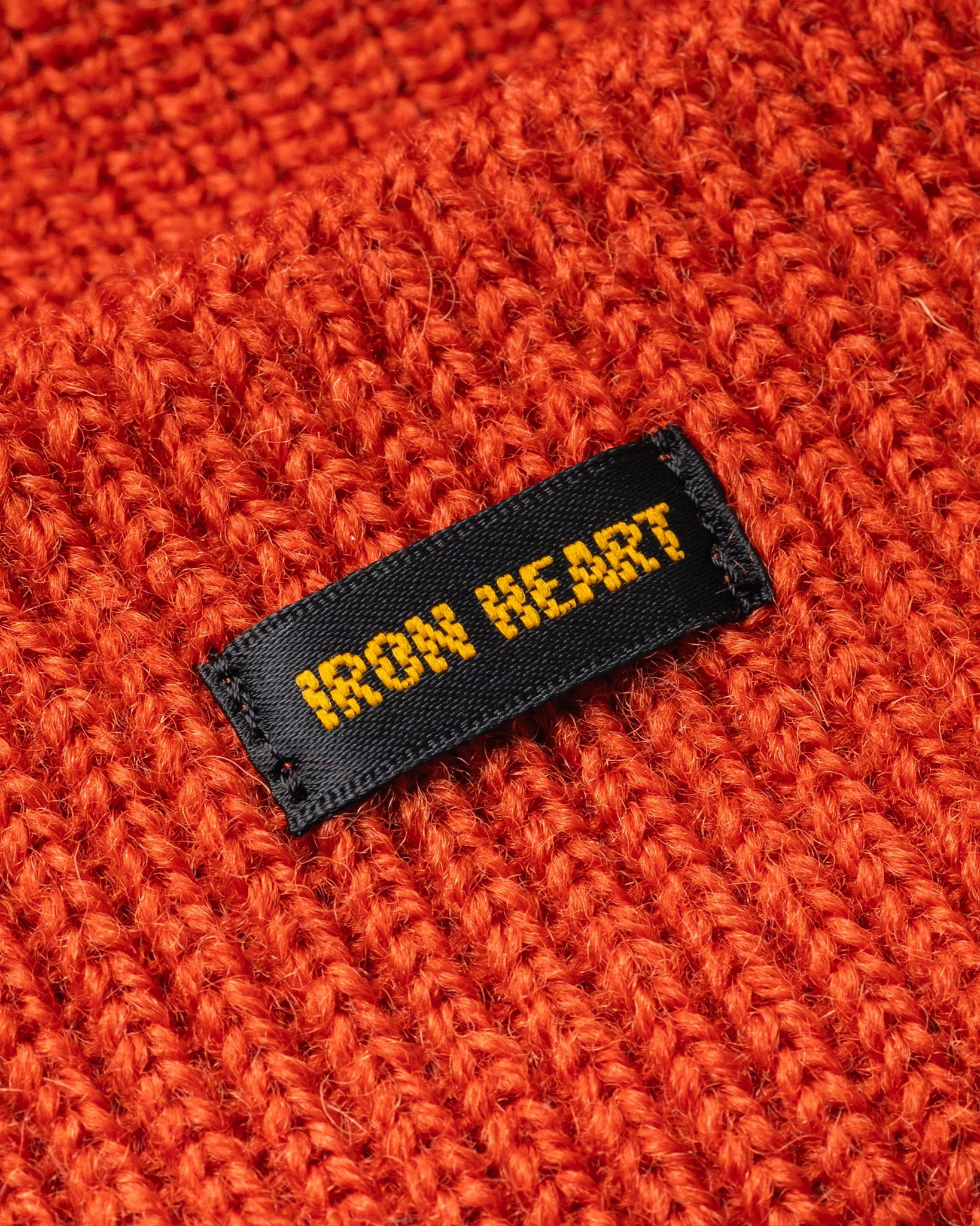 100% Wool Ribbed Beanie - Orange sold by Iron Heart product image thumbnail 3
