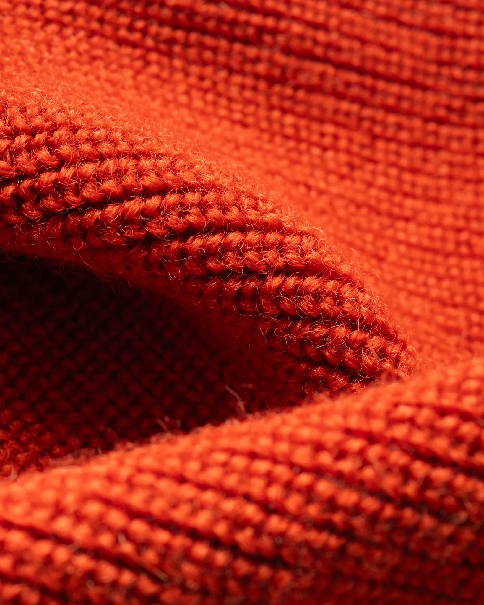 100% Wool Ribbed Beanie - Orange sold by Iron Heart product image thumbnail 4