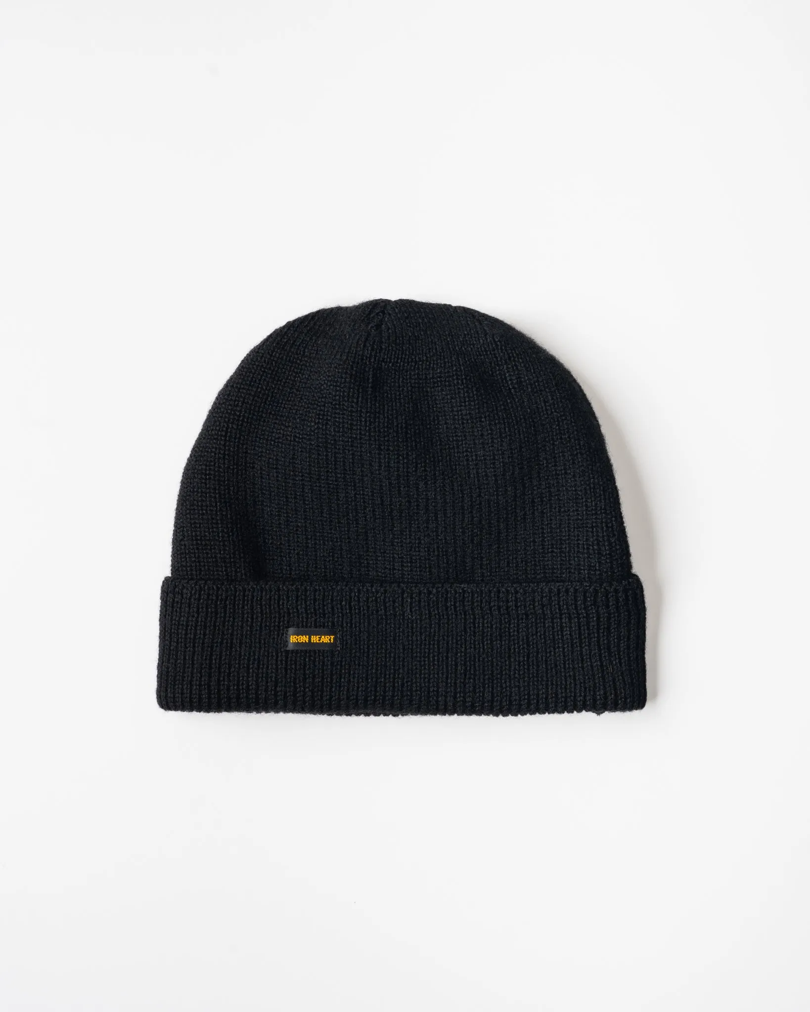100% Wool Ribbed Beanie - Black sold by Iron Heart