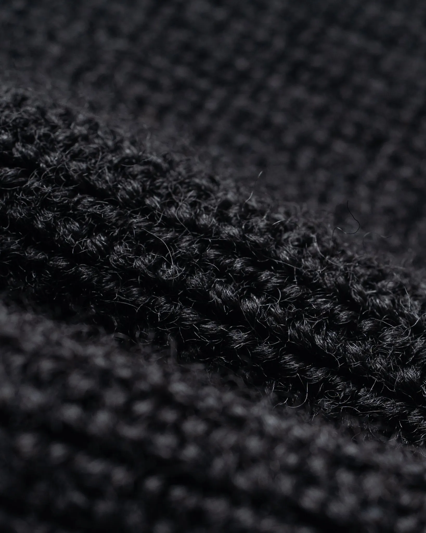 100% Wool Ribbed Beanie - Black sold by Iron Heart product image thumbnail 4