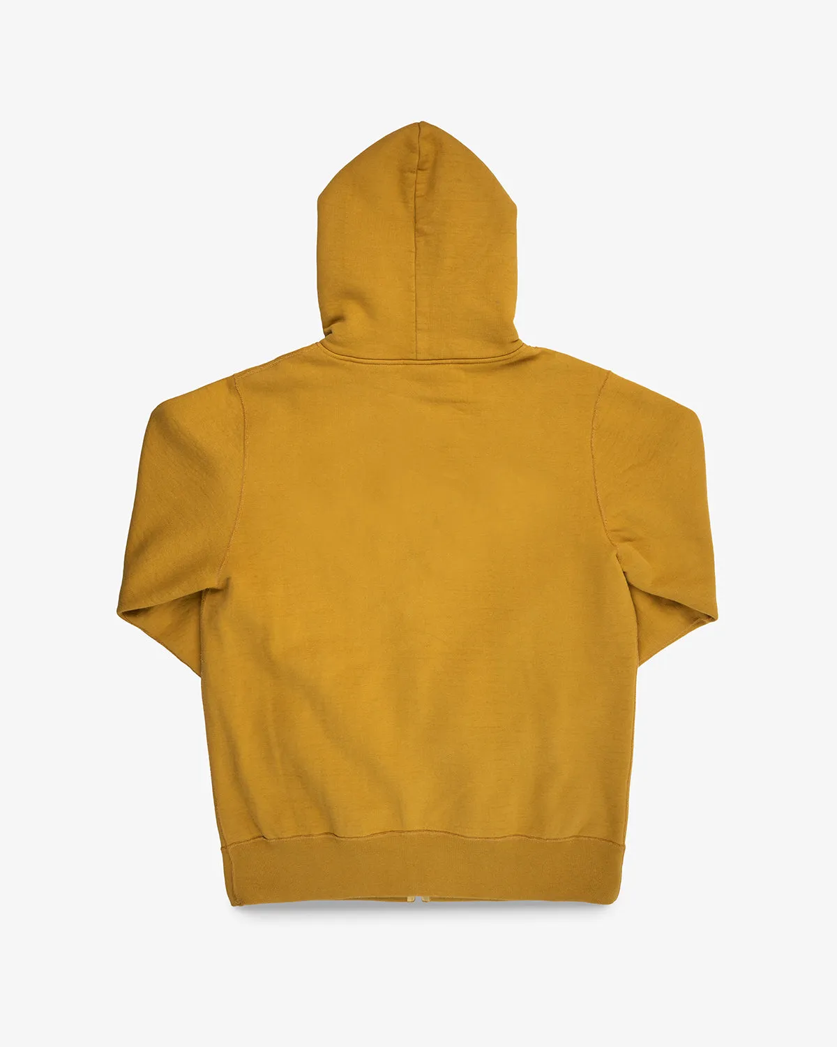 14oz Ultra Heavyweight Loopwheel Cotton Zippered Hoodie - Mustard sold by Iron Heart product image thumbnail 4